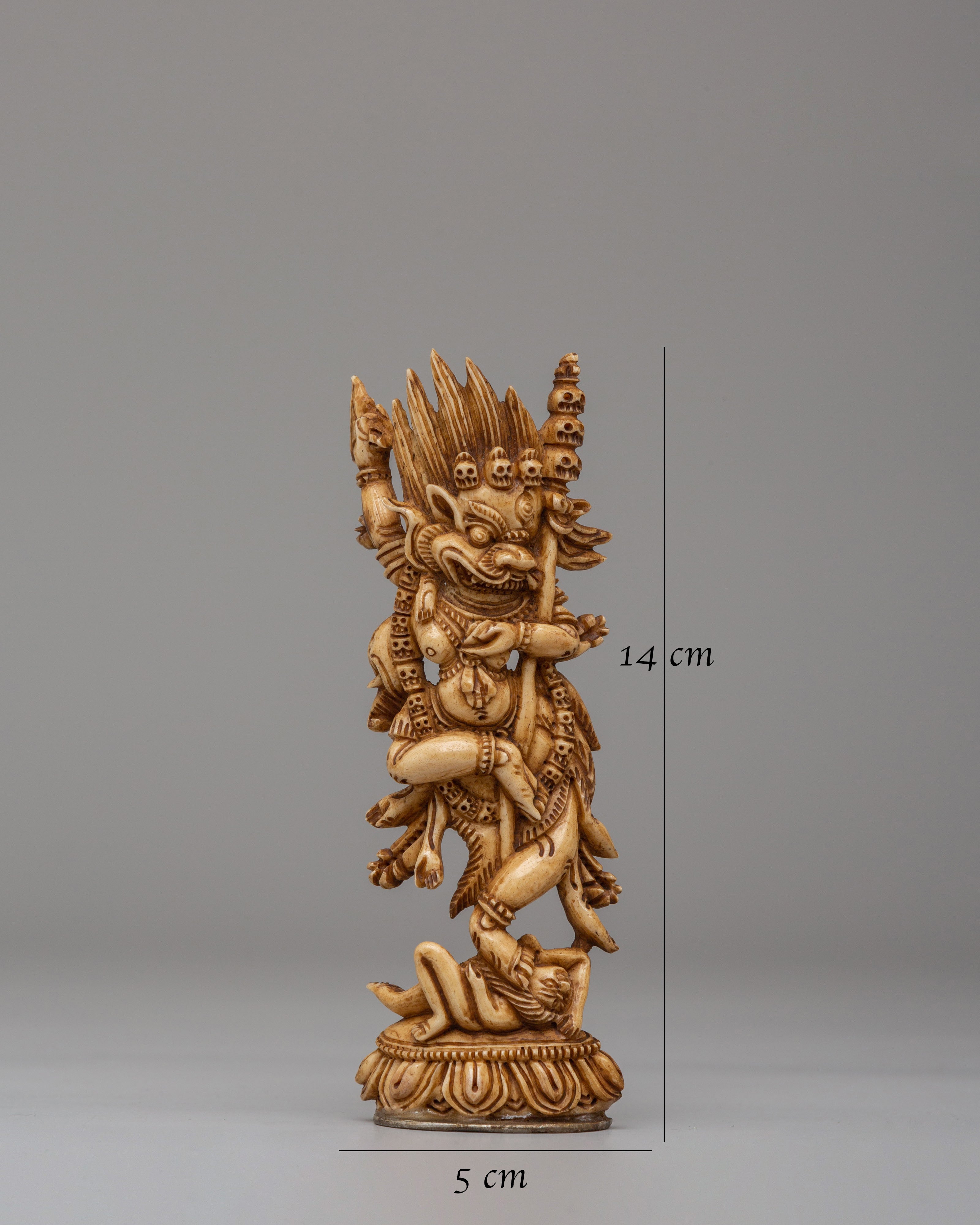 Sacred Simhamukha Bone Sculpture | Handcrafted Ritual Artifact