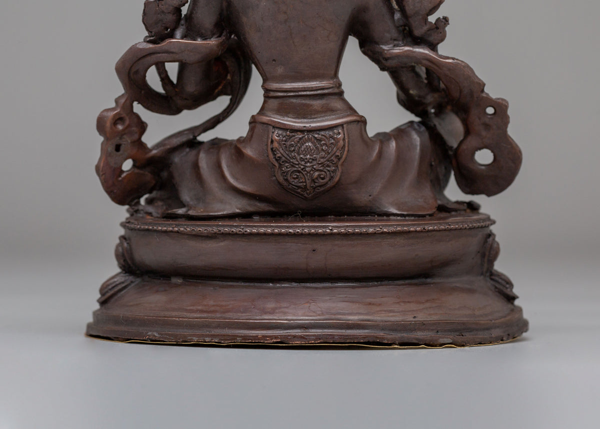 Handmade Green Tara Altar Statue | Spiritual Decor for Meditation &amp; Rituals