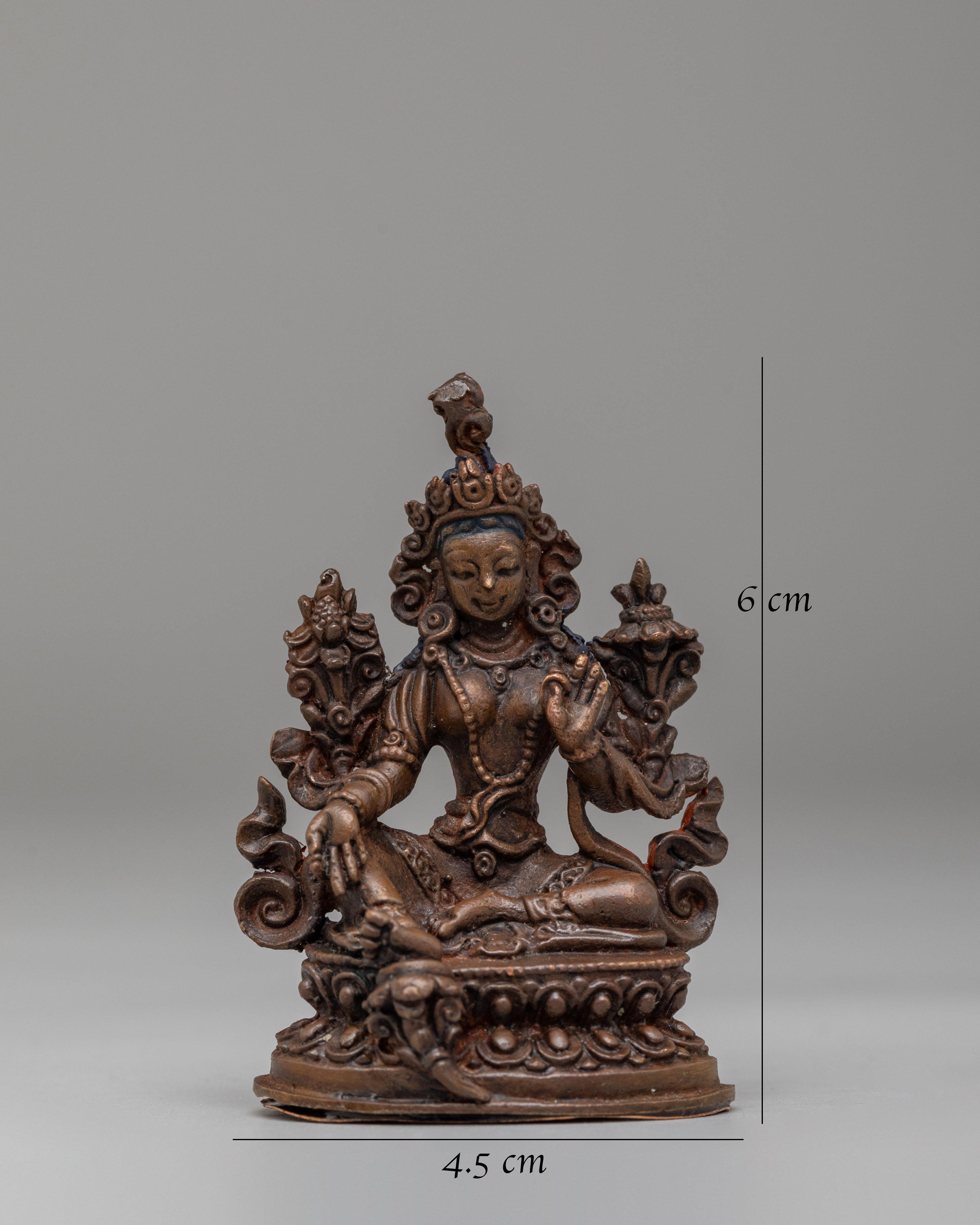 Divine Green Tara Deity Statue | Handcrafted Goddess Sculpture for Spiritual Decor