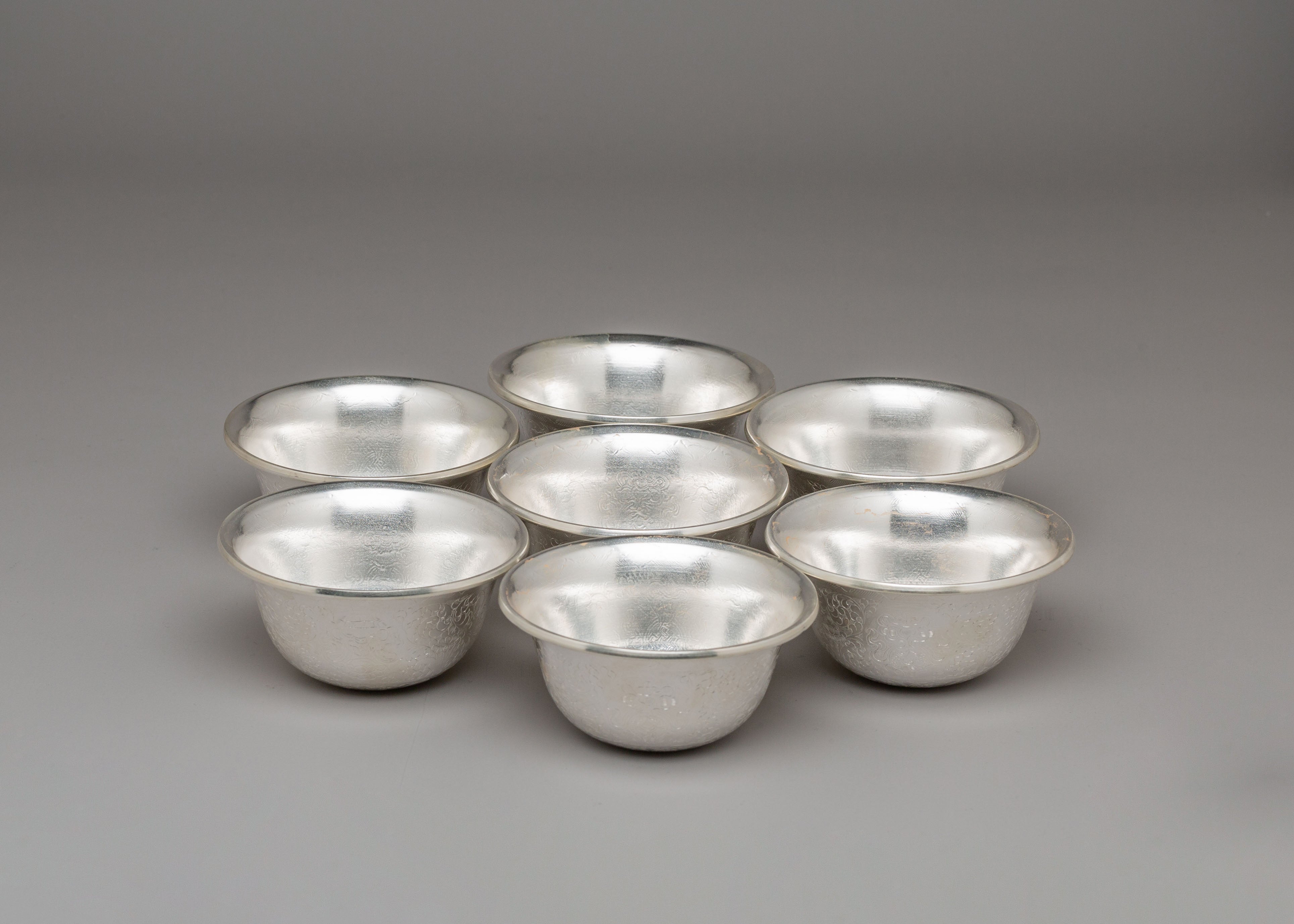 Traditional Altar Offering Bowls Set | Tibetan Meditation Set