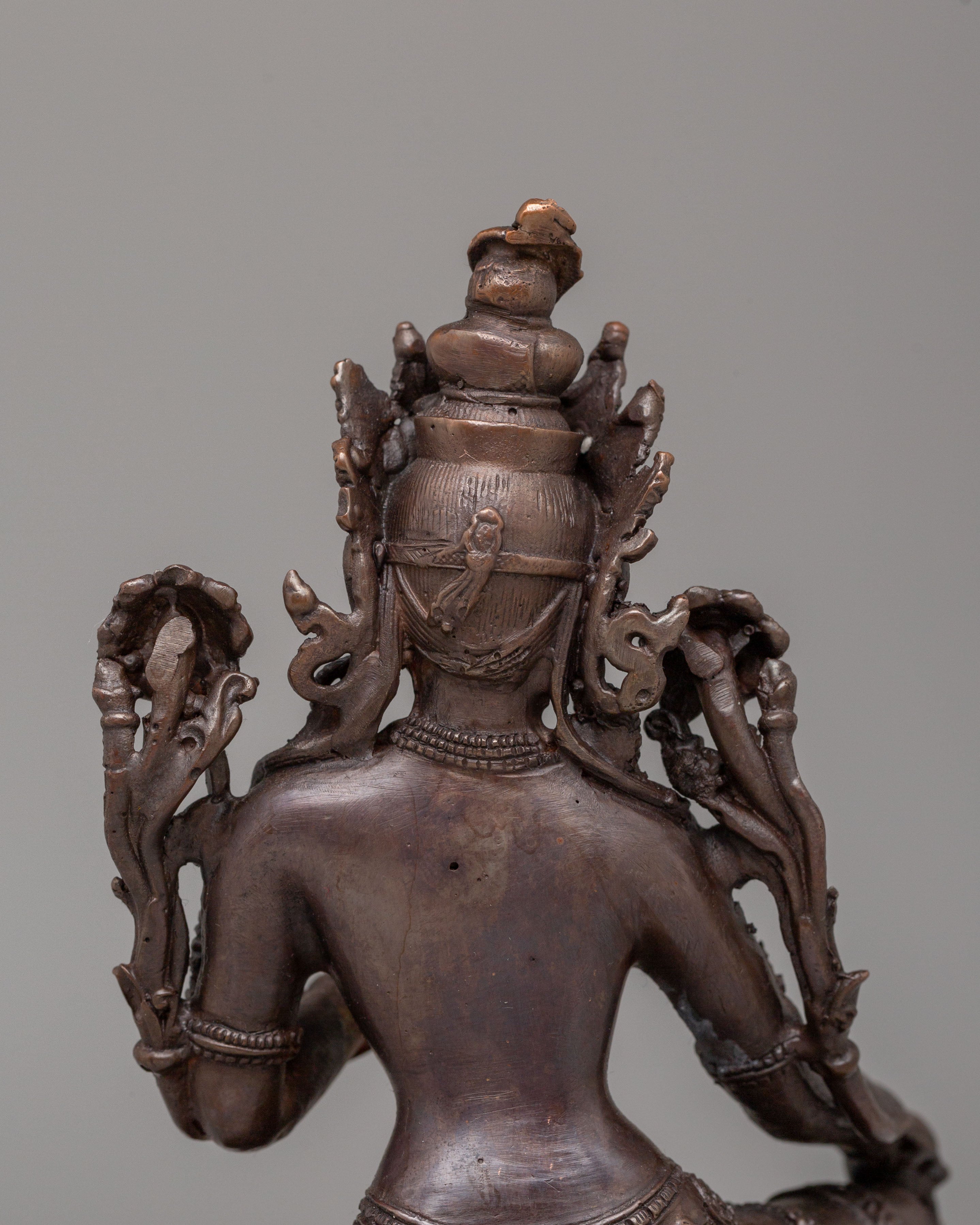 Spiritual Green Tara Altar Statue | Tibetan Buddhist Deity