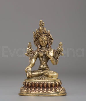 Sacred White Tara Buddhist Statue | Handcrafted Tibetan Sculpture