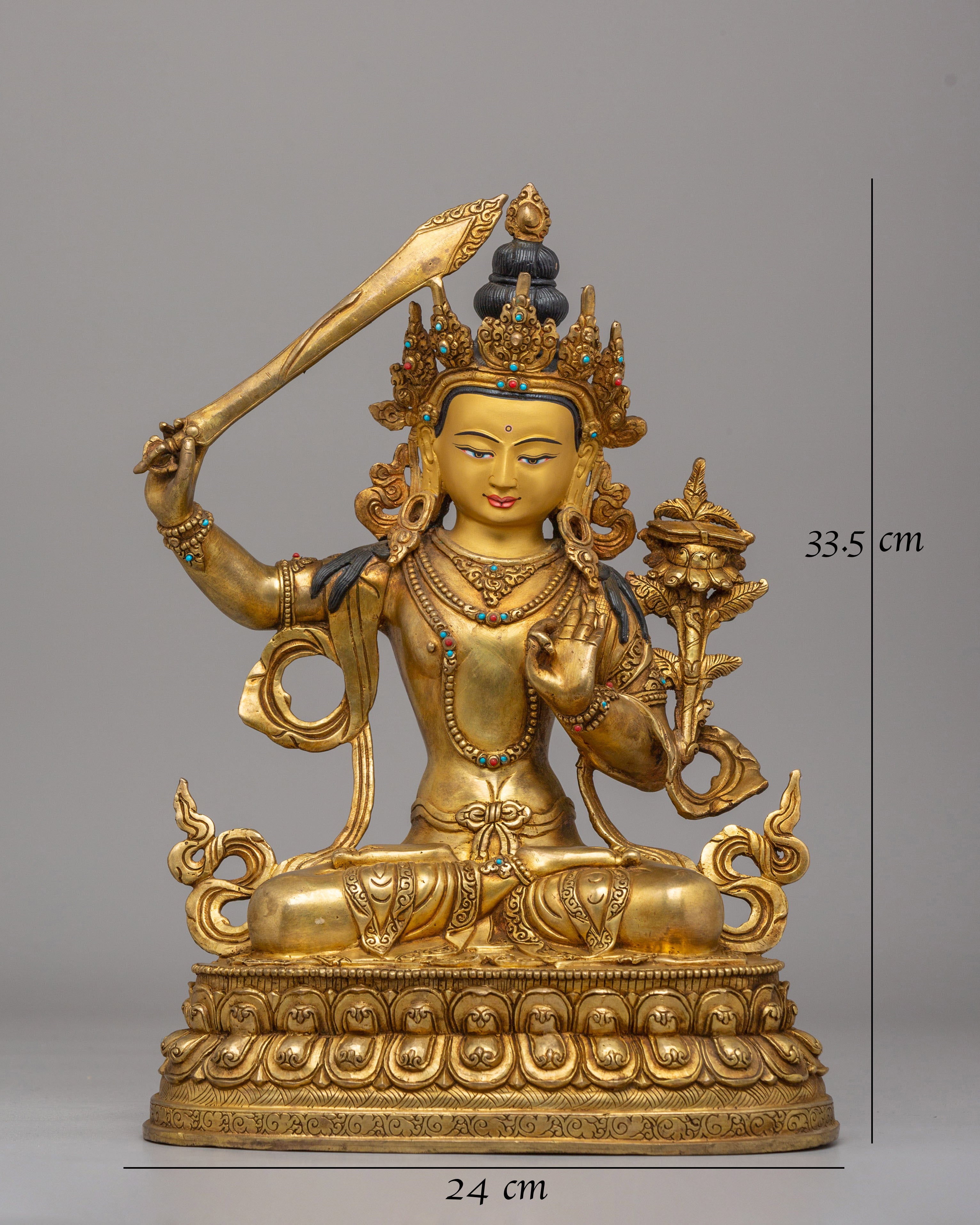 Manjushri Wisdom Buddha Sculpture | Handcrafted Statue
