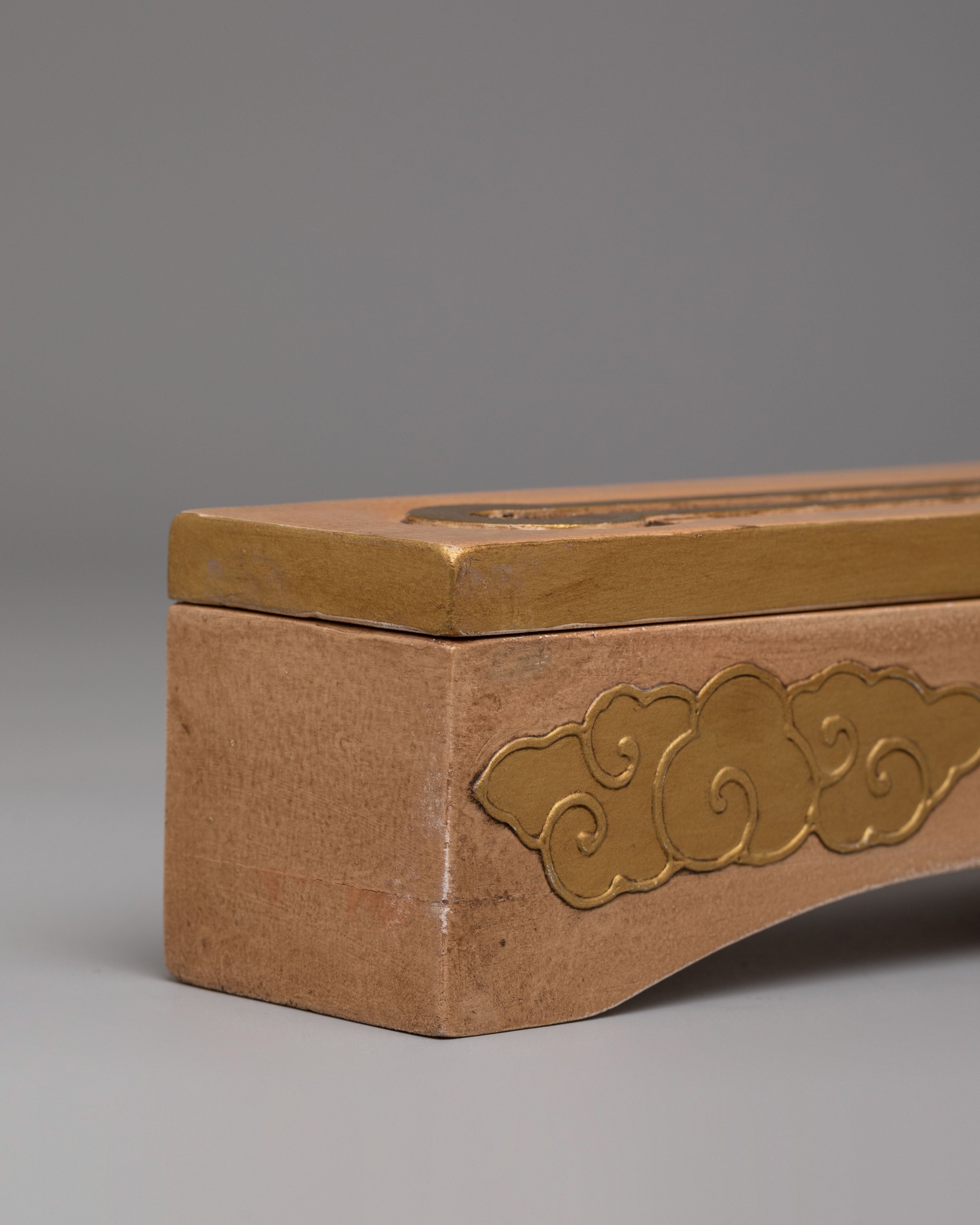 Wooden Ritual Incense Burner | Tibetan Buddhist Incense Box