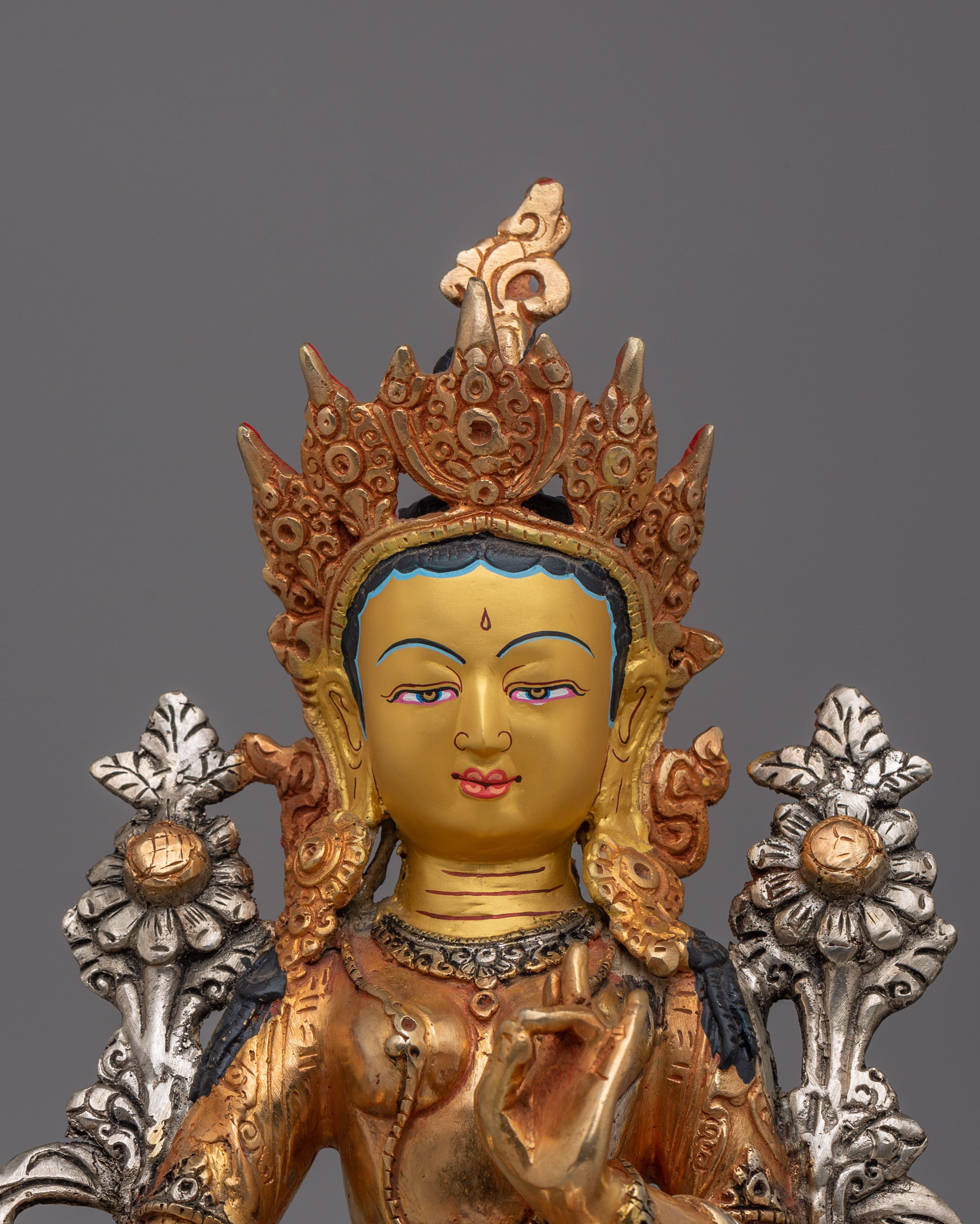 Shyama Tara Statue Of Love And Compassion | Handcrafted Copper Body Statue