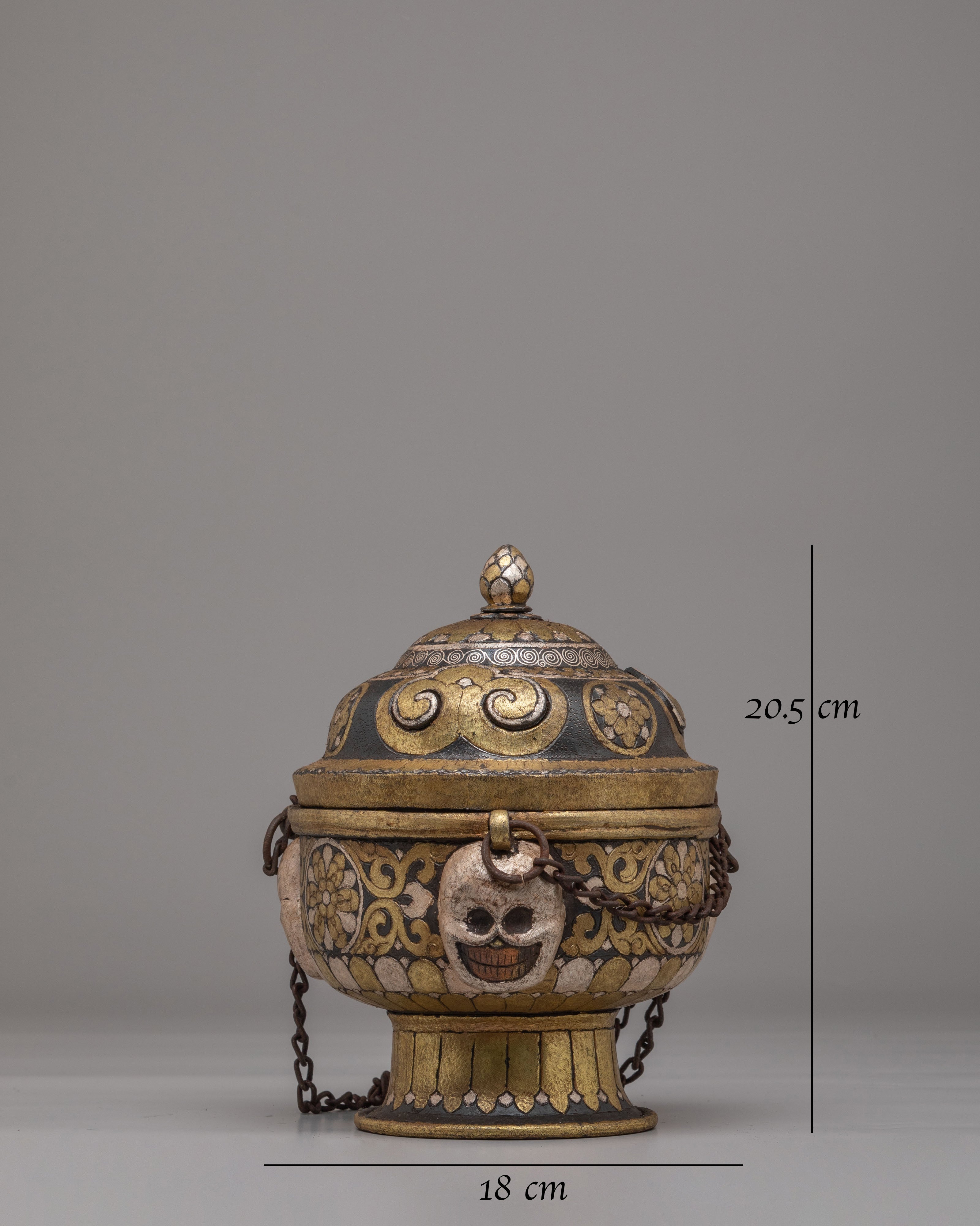 Tibetan Insense Burner | Handcrafted Buddhist Ritual Item