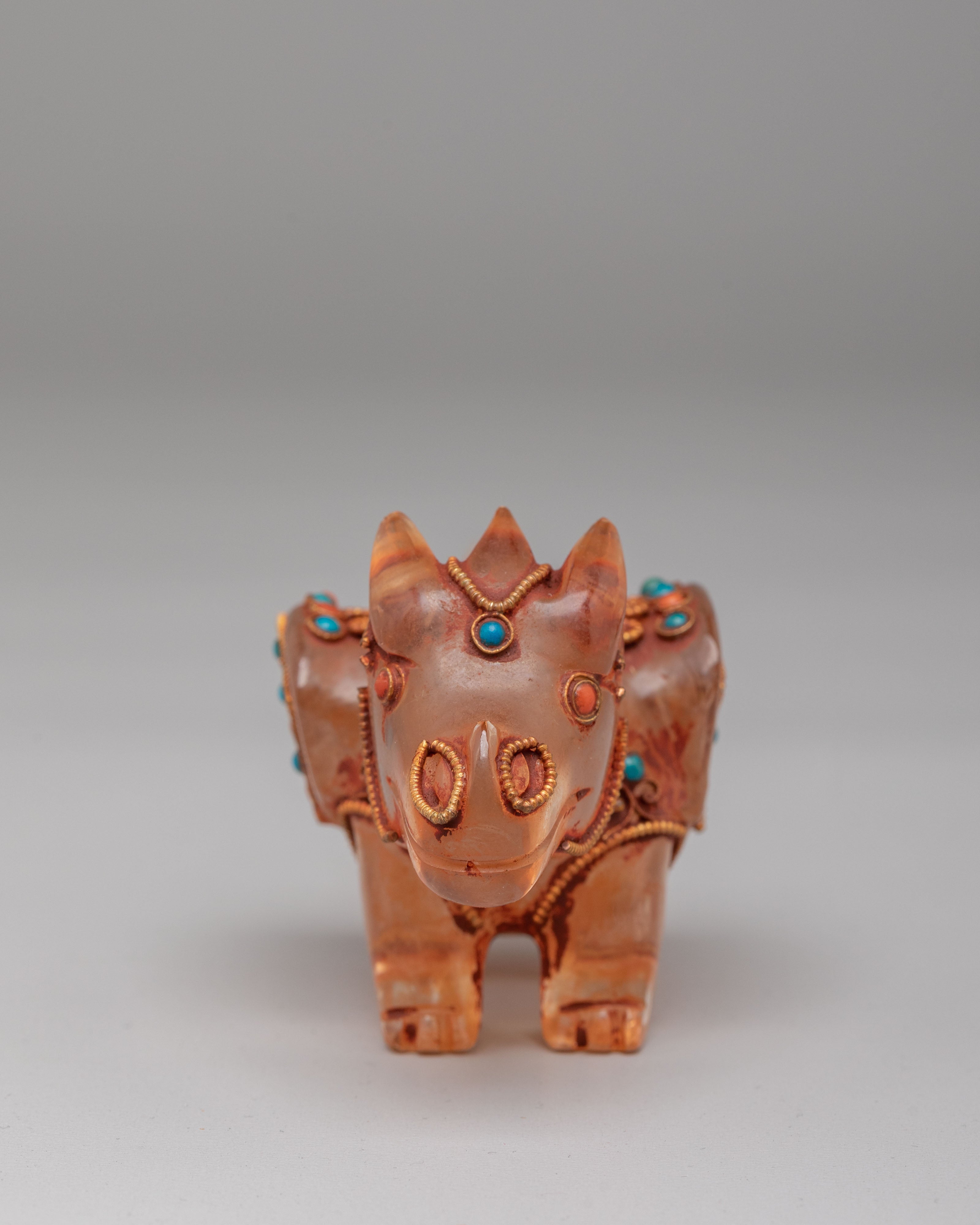 Himalayan Crystal Dragon | Copper & Gemstone Art