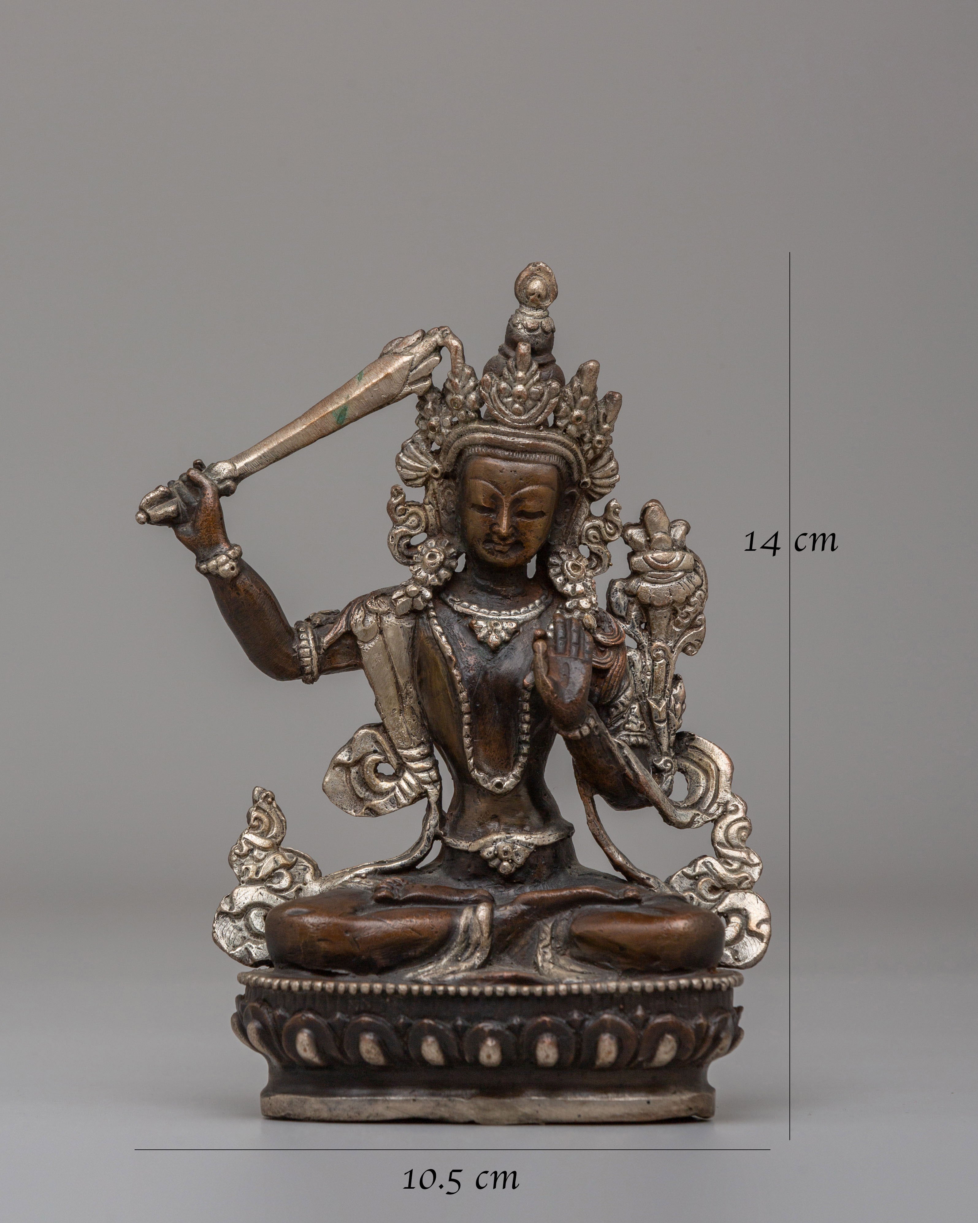 Spiritual Manjushri Bodhisattva Sculpture | Wisdom Deity Statue