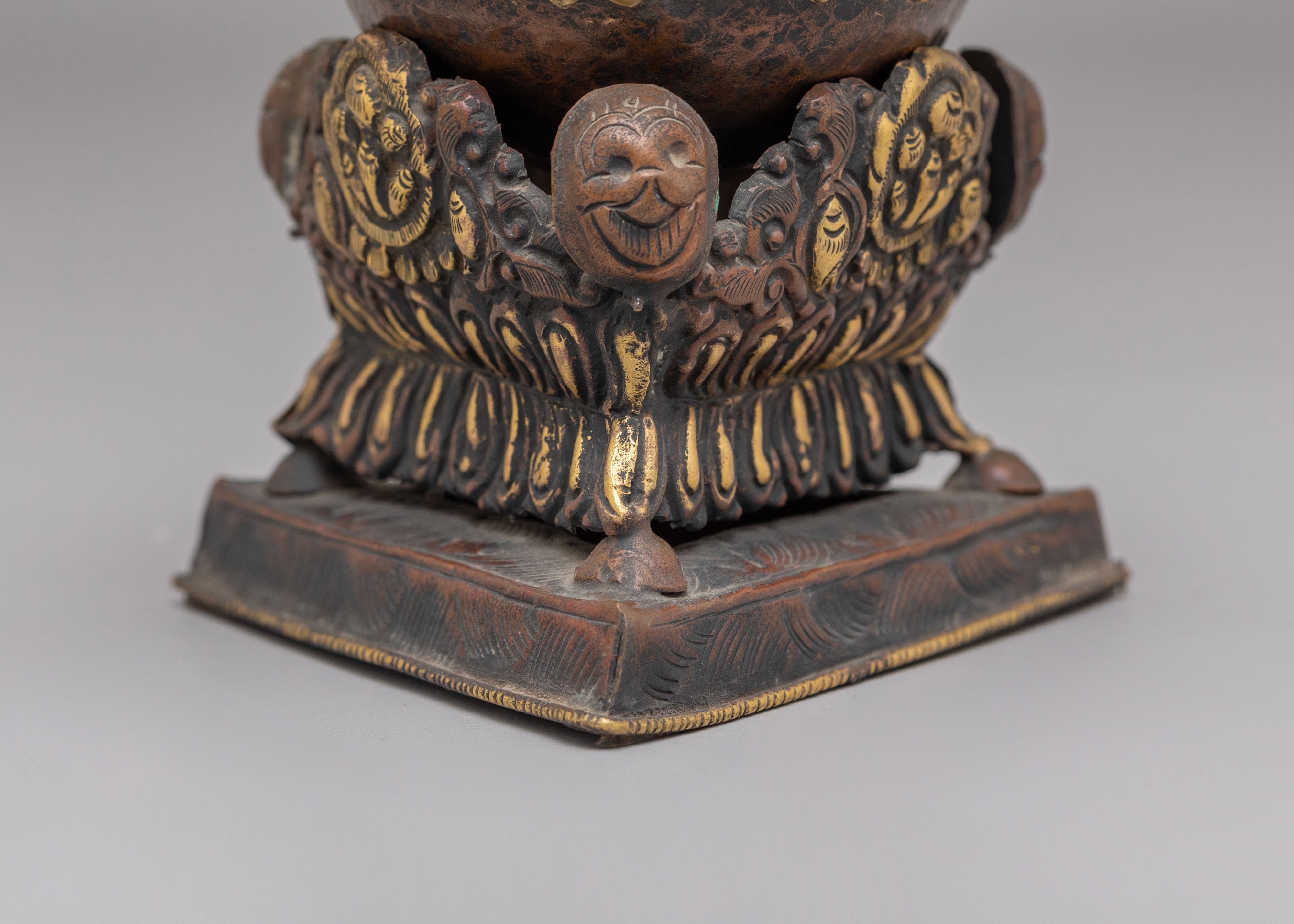 Sacred Tibetan Kapala | Handcrafted Ritual Skull Cup