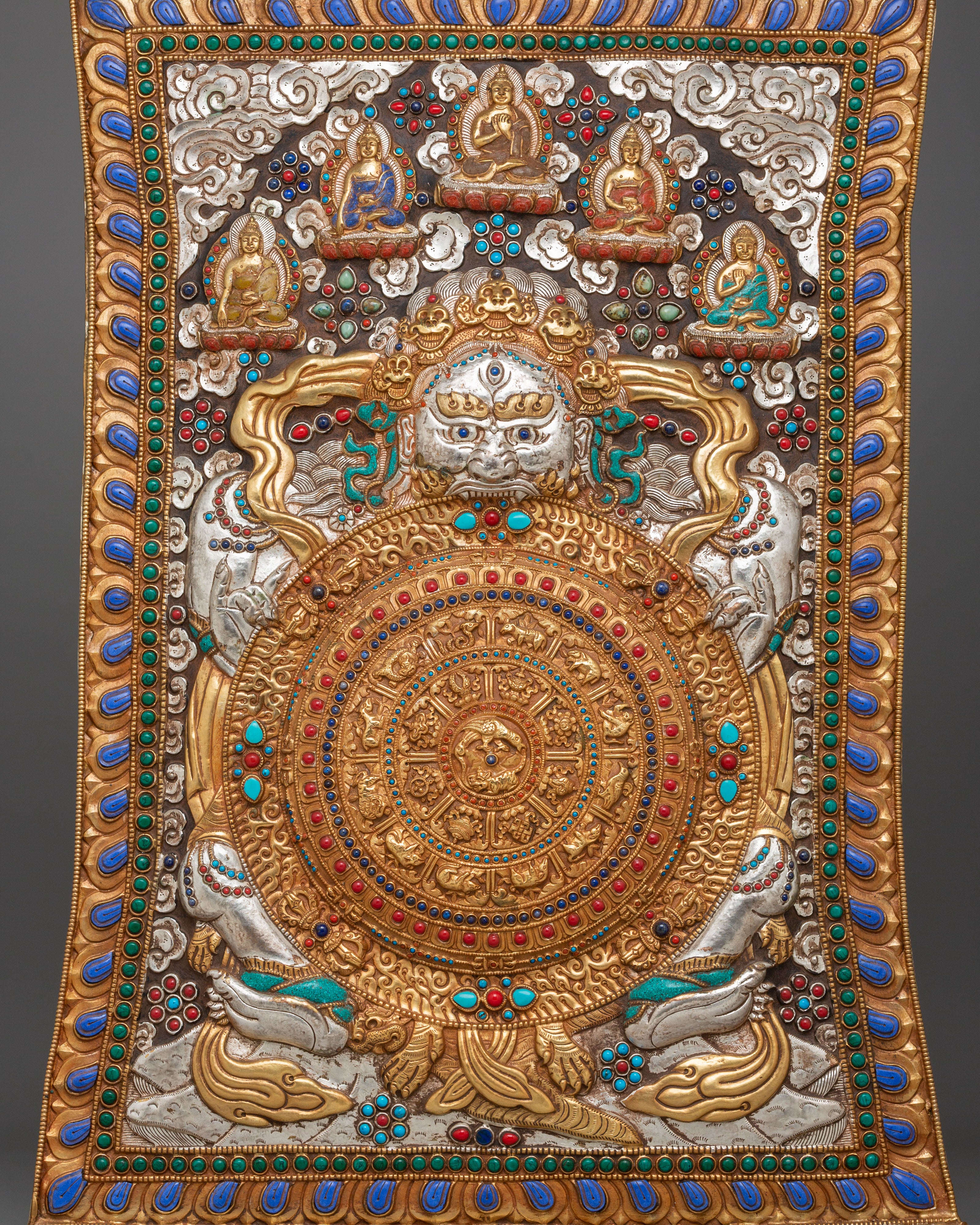 Wheel Of Life Metal Thangka | A Symbol of Impermanence and Spiritual Awakening