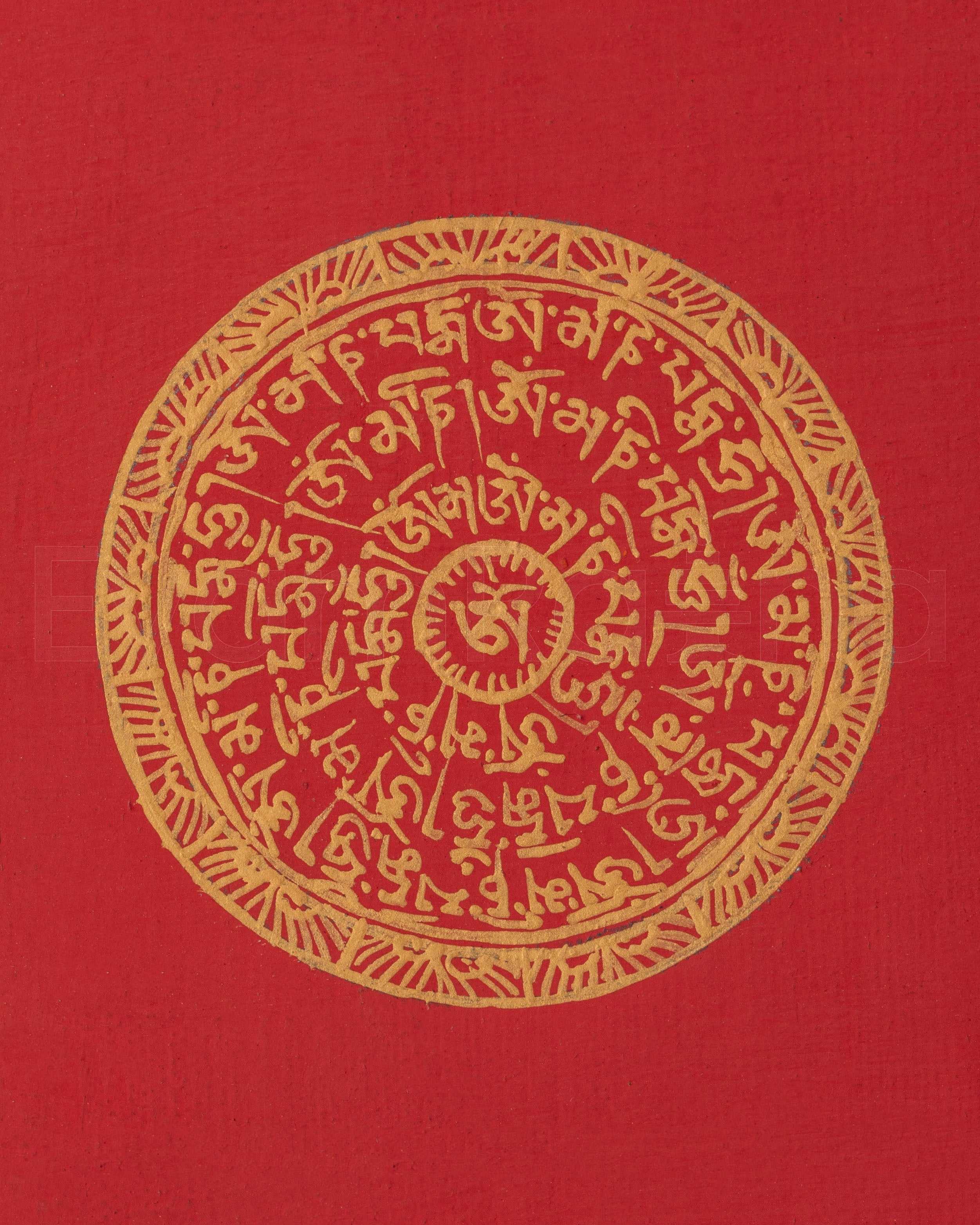 Handmade Mandala Thangka For Locket | Symbolic Art for Spiritual Protection