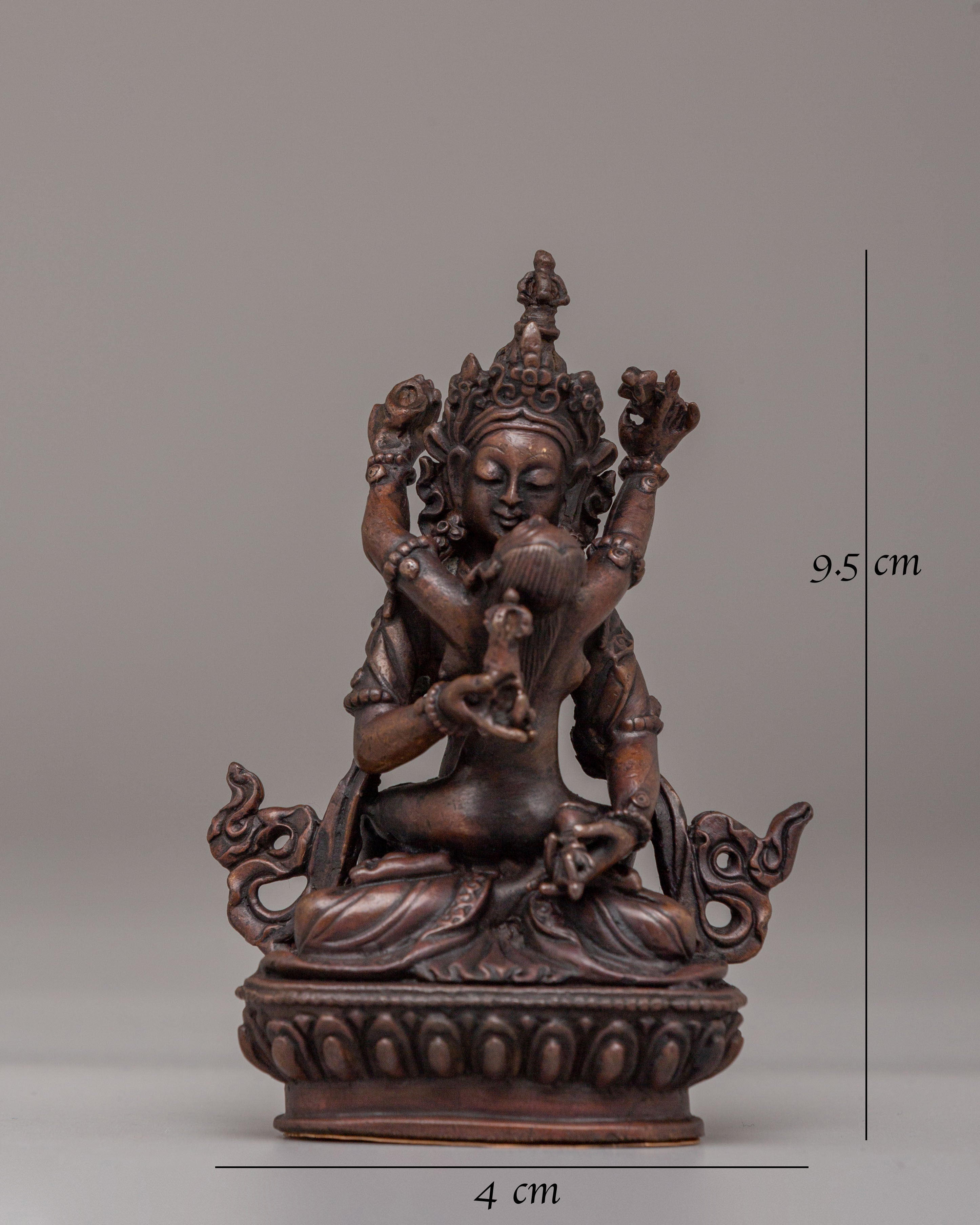 Vajrasattva With Consort Sculpture | Himalayan Buddhist Art