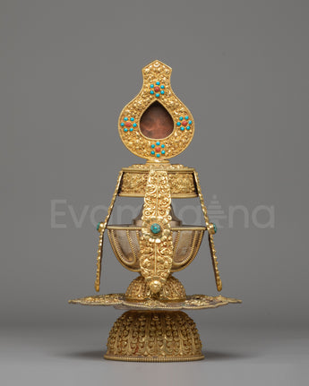 Himalayan Turquoise-Inlaid Life Vase