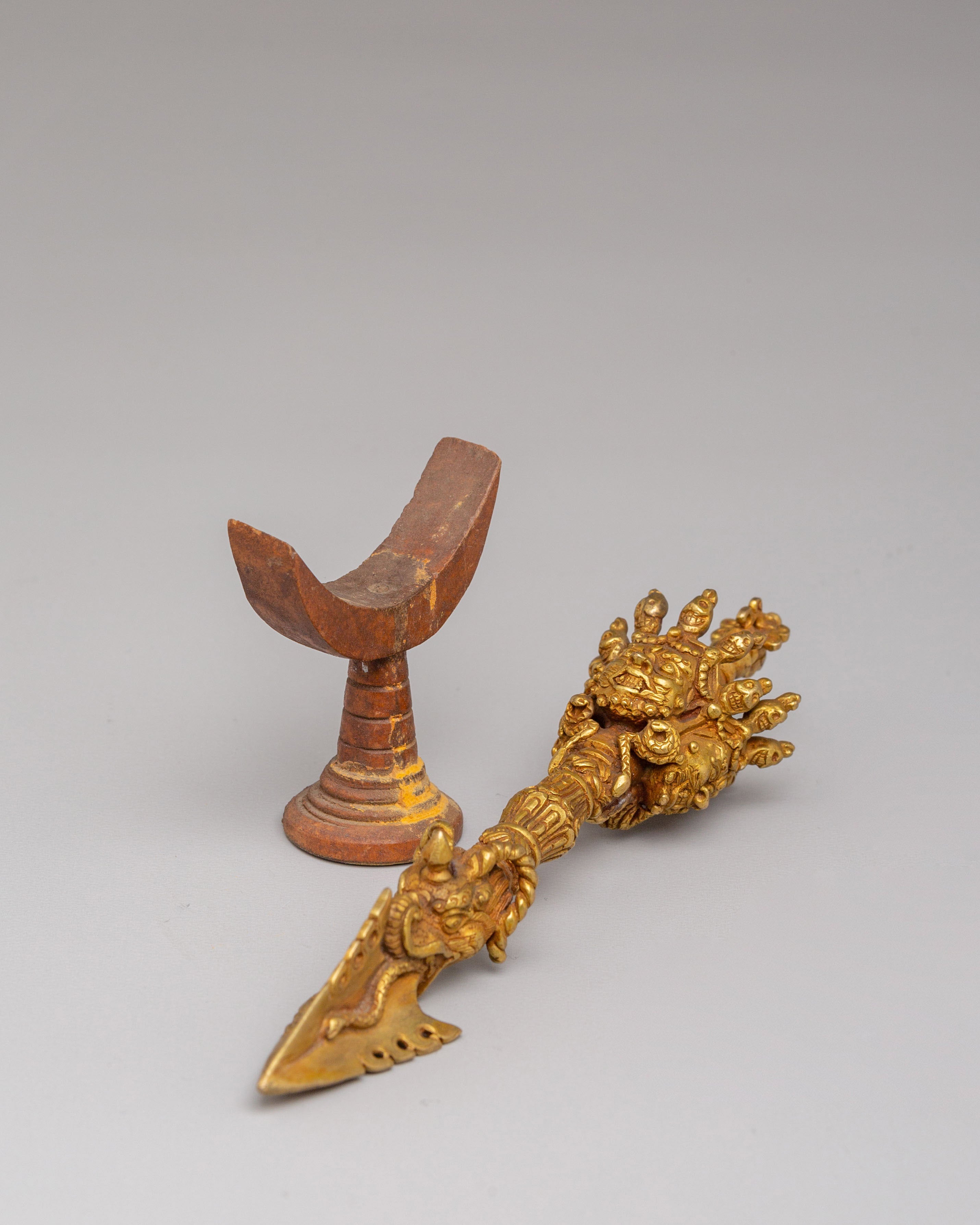Handcrafted Three Sided Phurba | Tibetan Ritual Dagger for Protection & Meditation