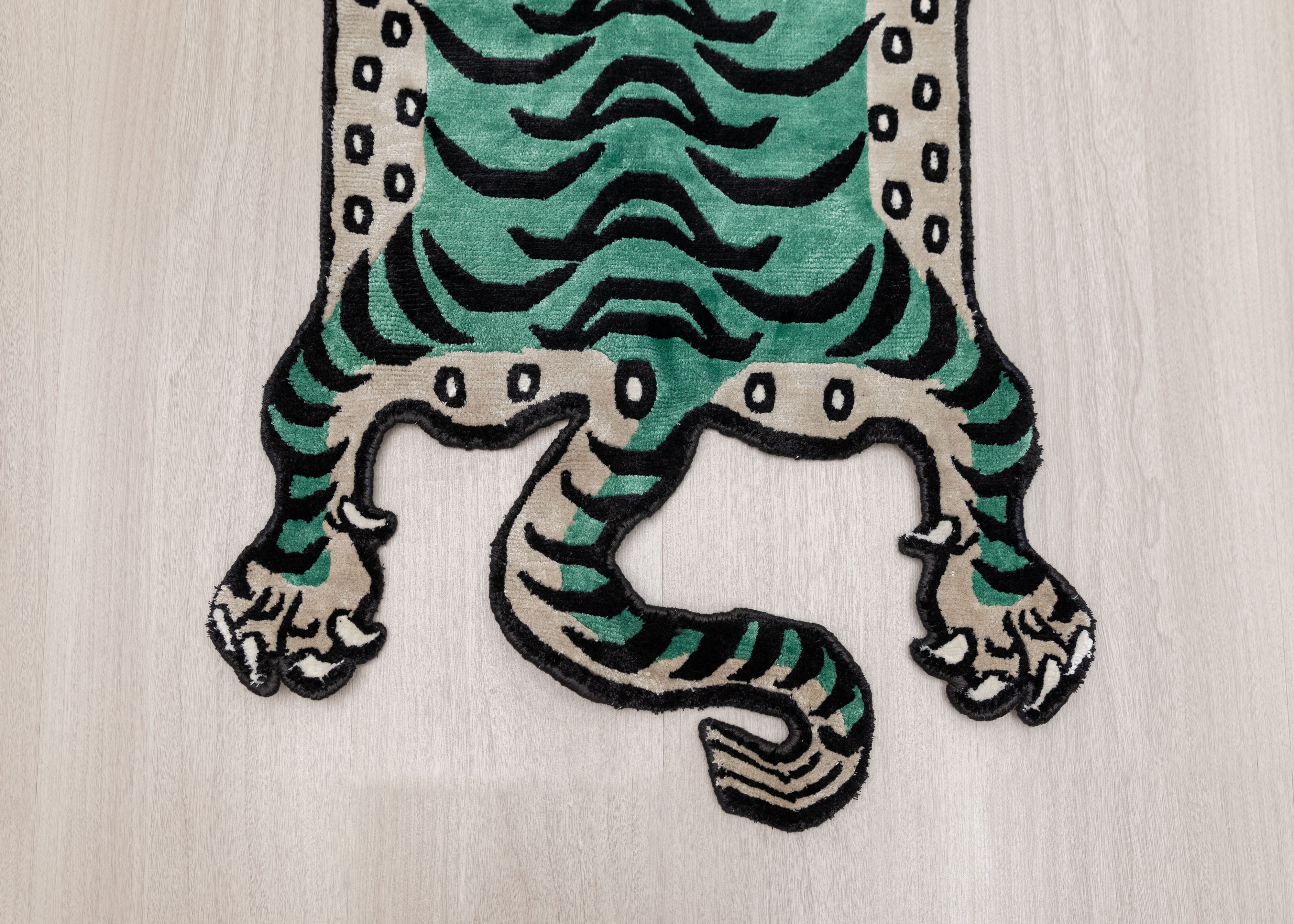 Handmade Tiger Rug | Buddhist Altar Decor