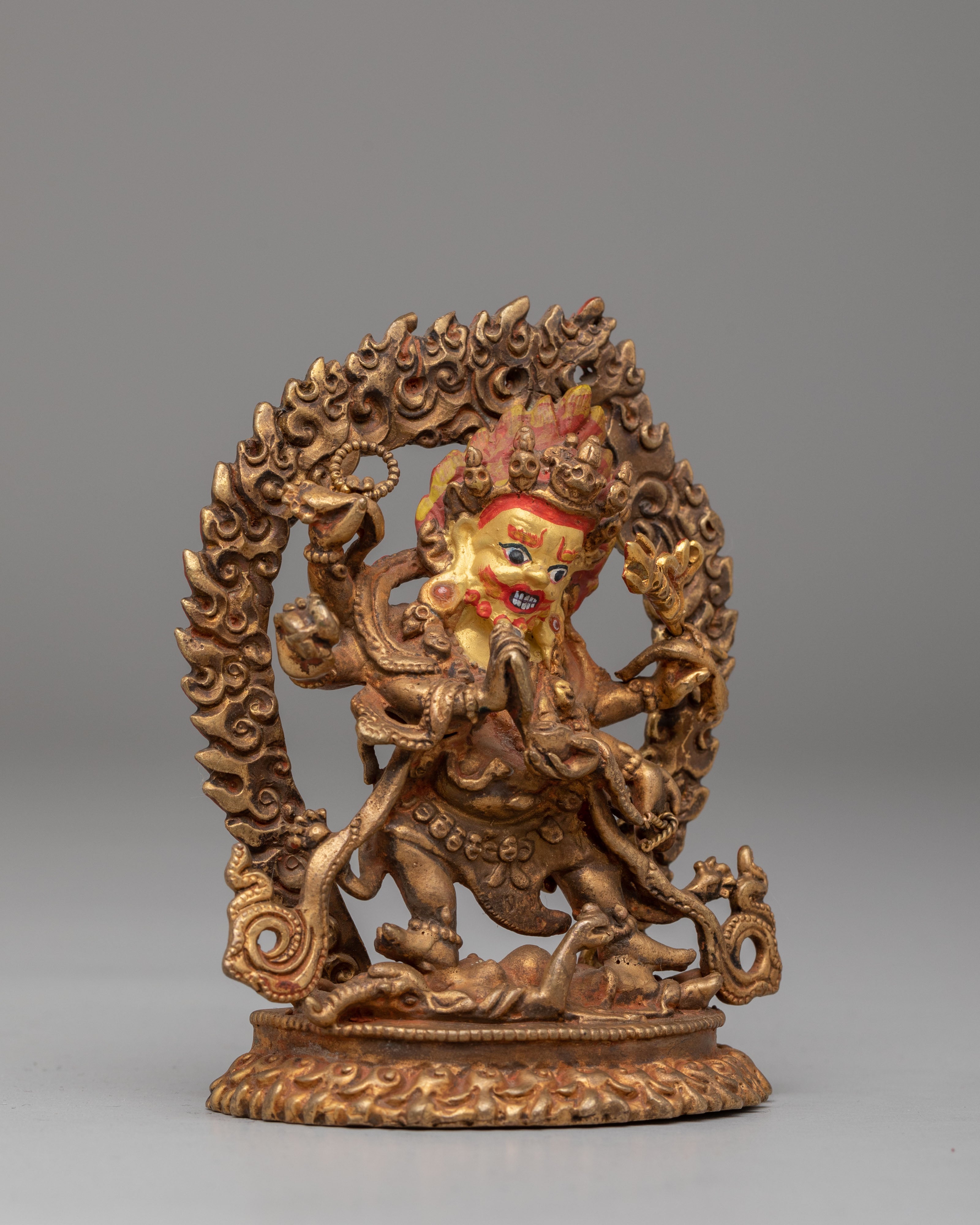 Traditional Six-Armed Mahakala Statue | Himalayan Art