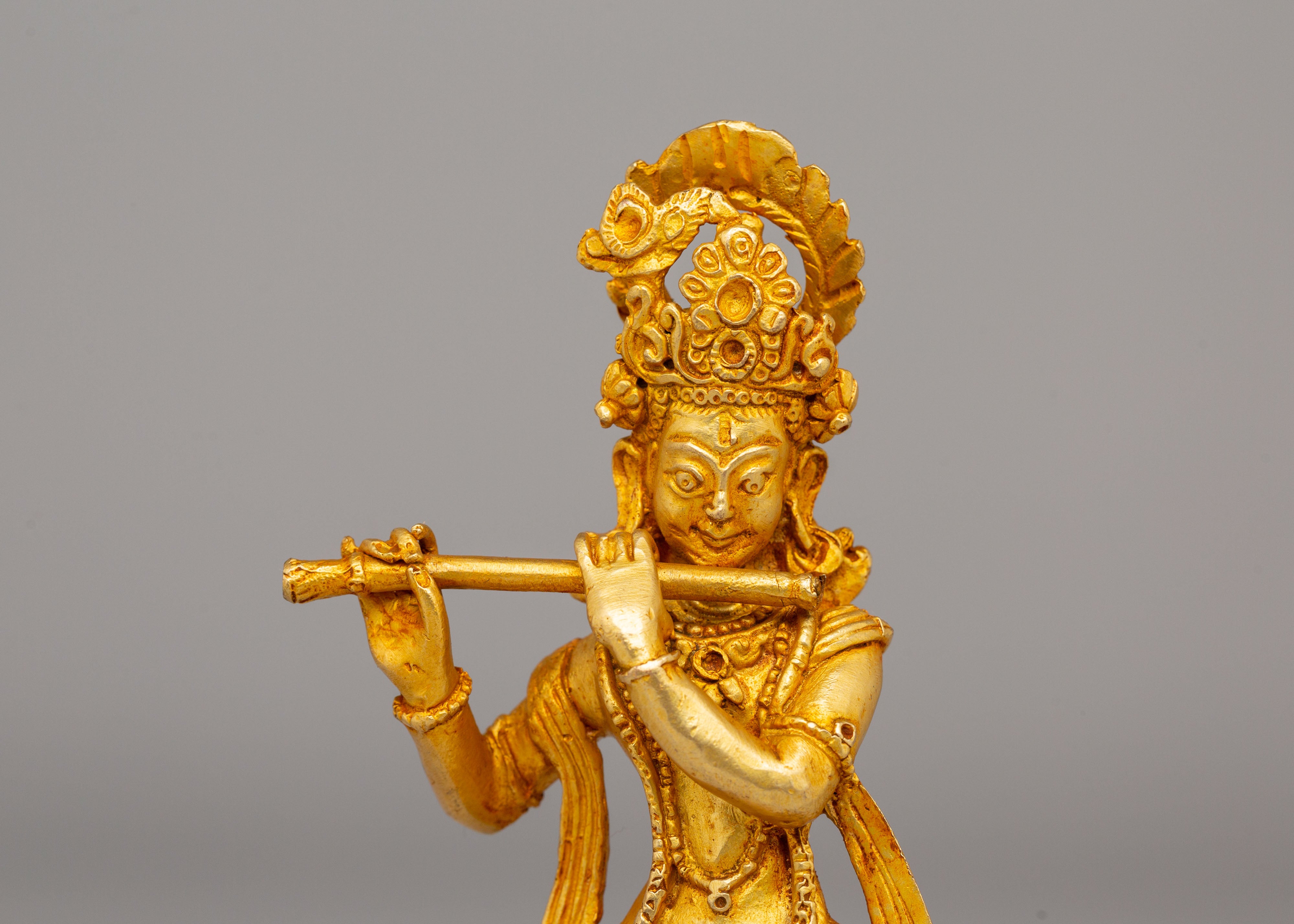 Sacred Krishna Statue | Hindu Deity Statue for Meditation