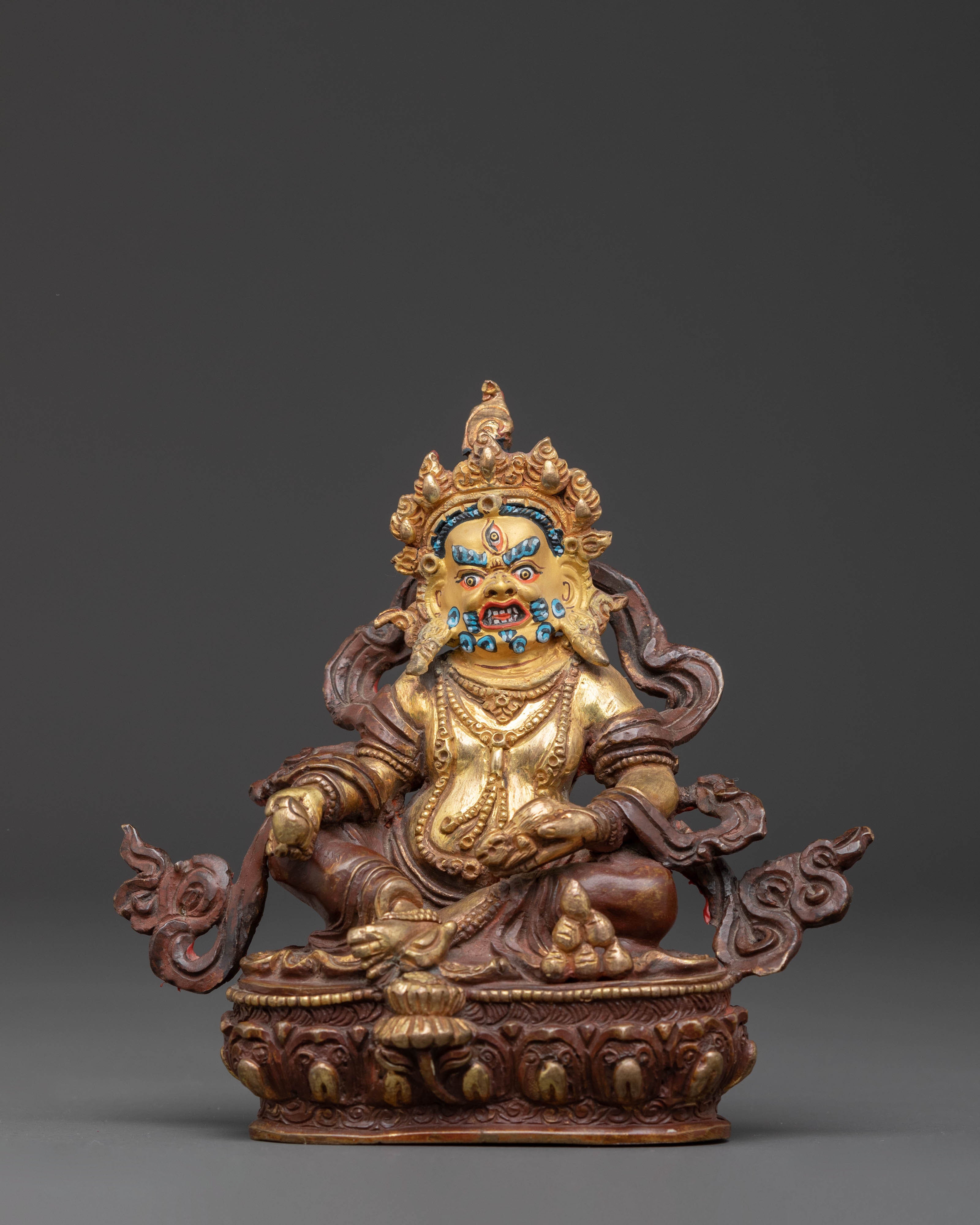 Dzambhala Copper Statue for Decor