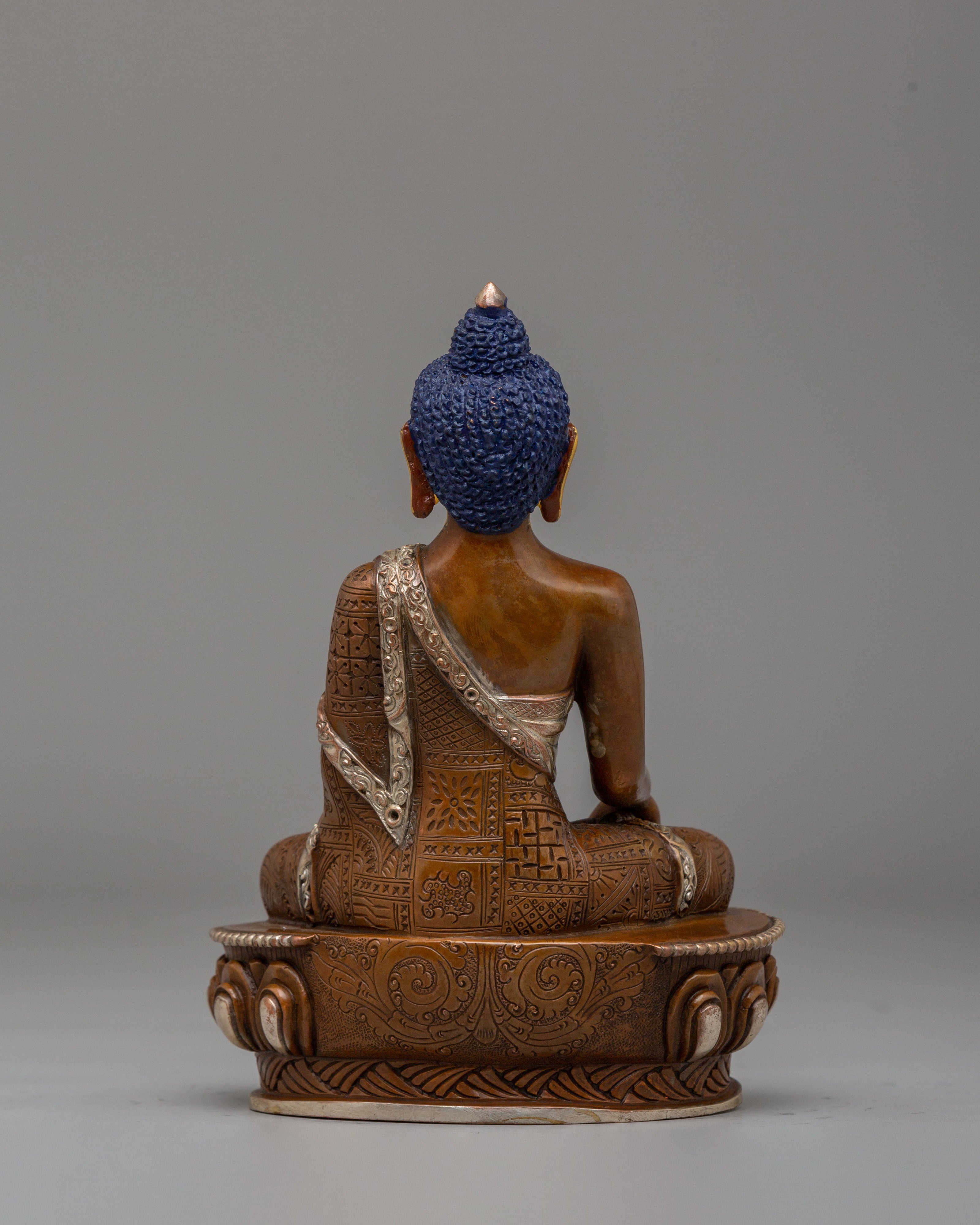 Handcrafted Sage Shakyamuni Buddha Statue | Gold Plated Buddhist Statue