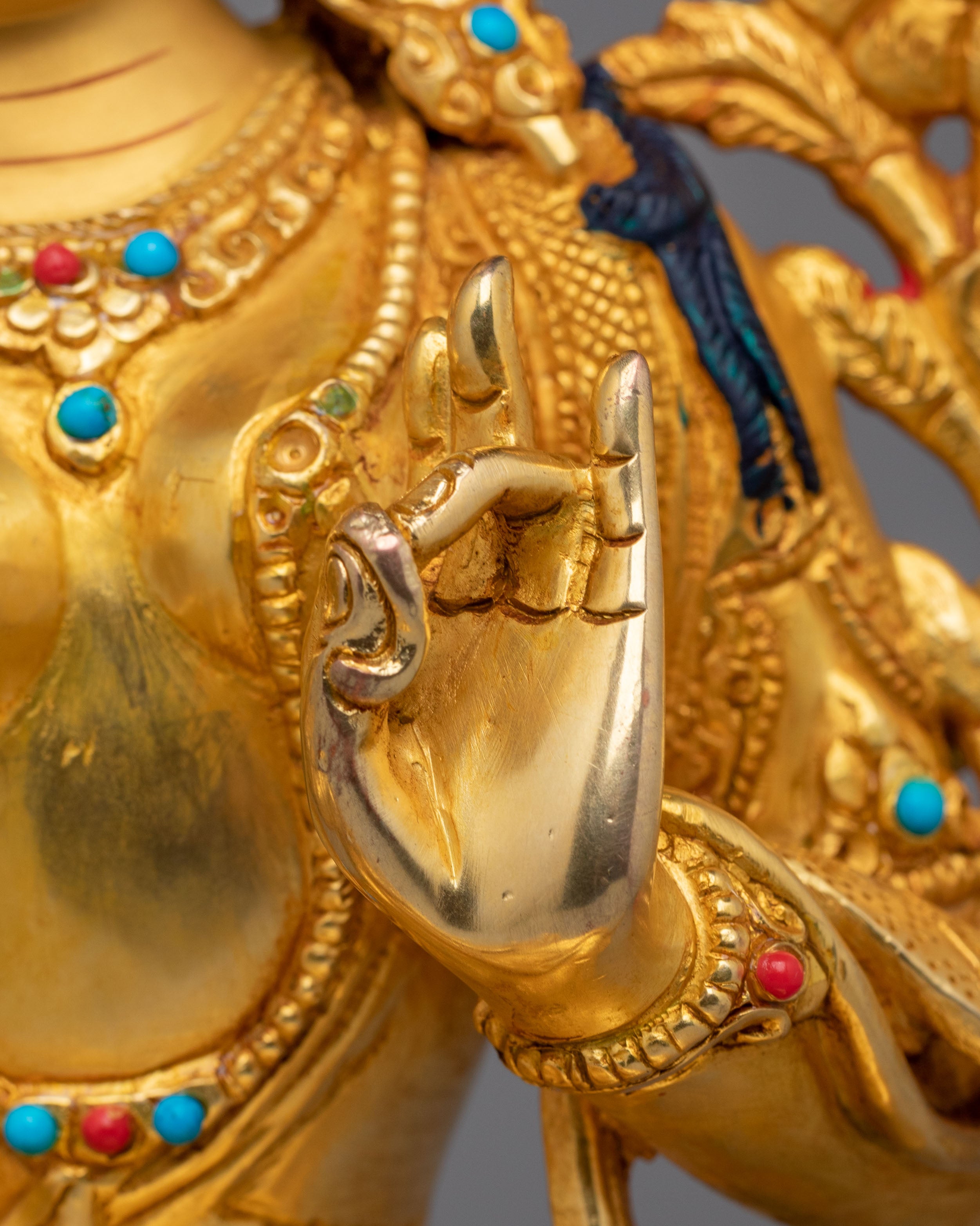 Traditional Green Tara Altar Statue | Tibetan Green Tara Statue