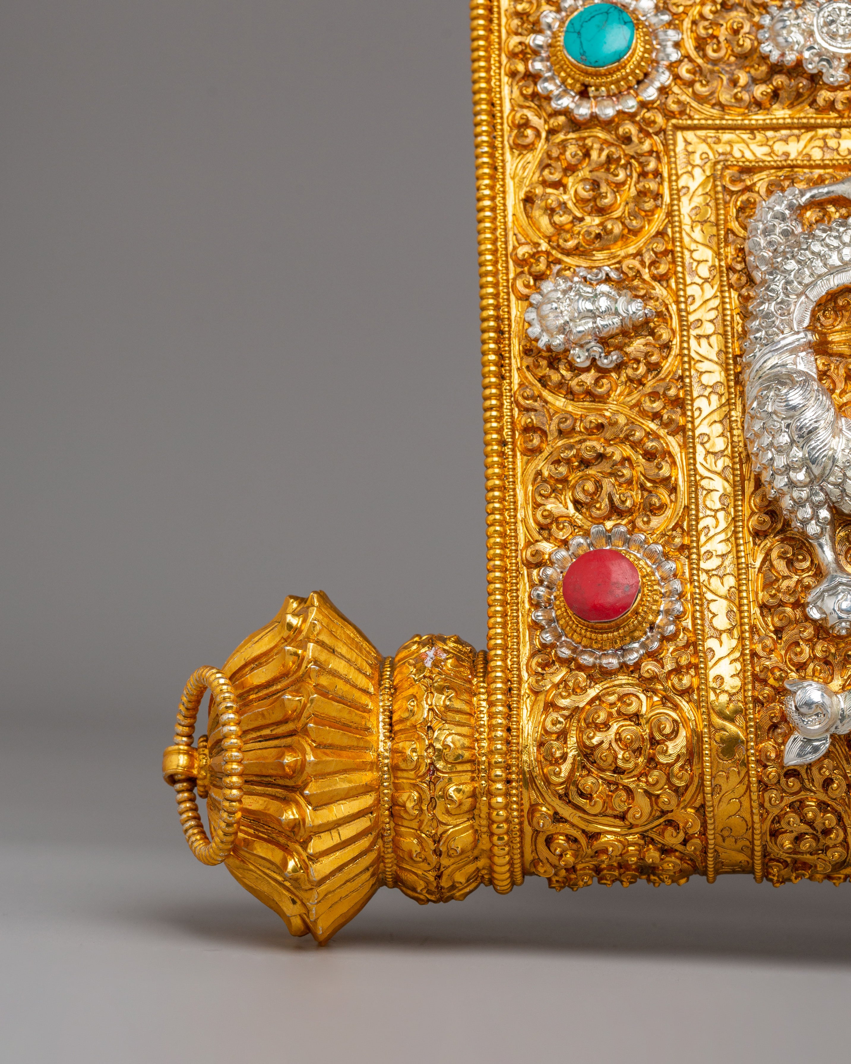 Sacred Conch Shell With Dragon Motif | Buddhist Ritual Conch