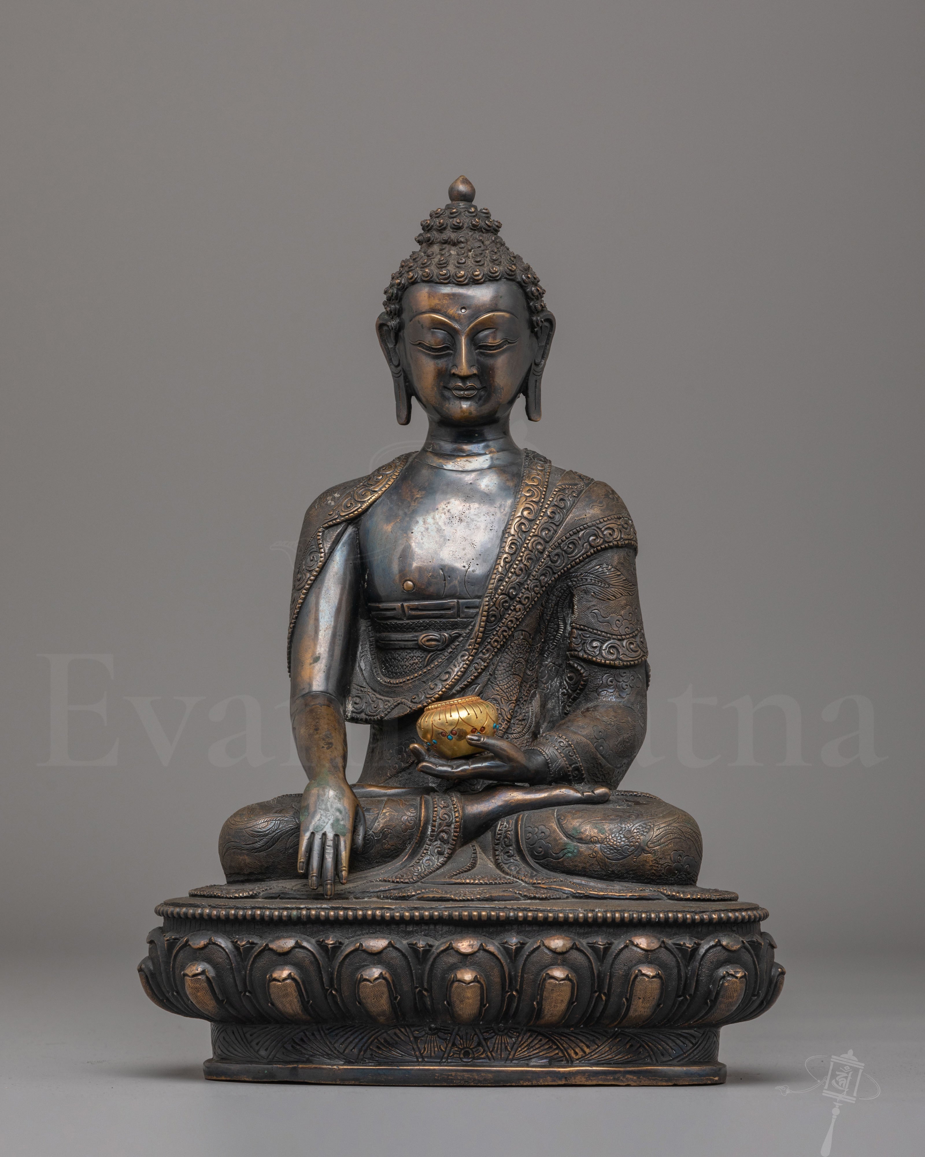 Traditional Himalayan Shakyamuni Buddha Figure