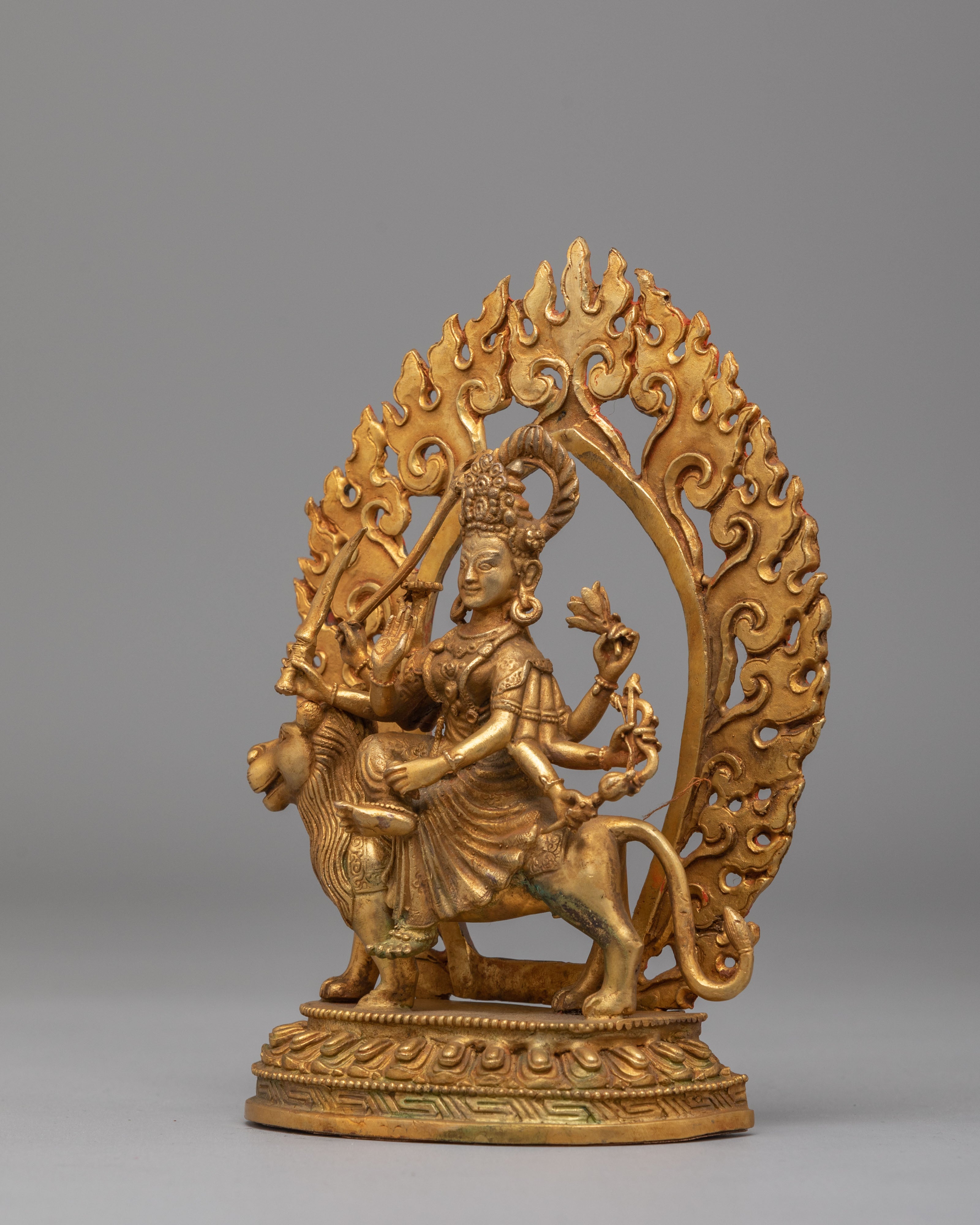 Durga Protector Goddess Statue | Durga on Lion Mount
