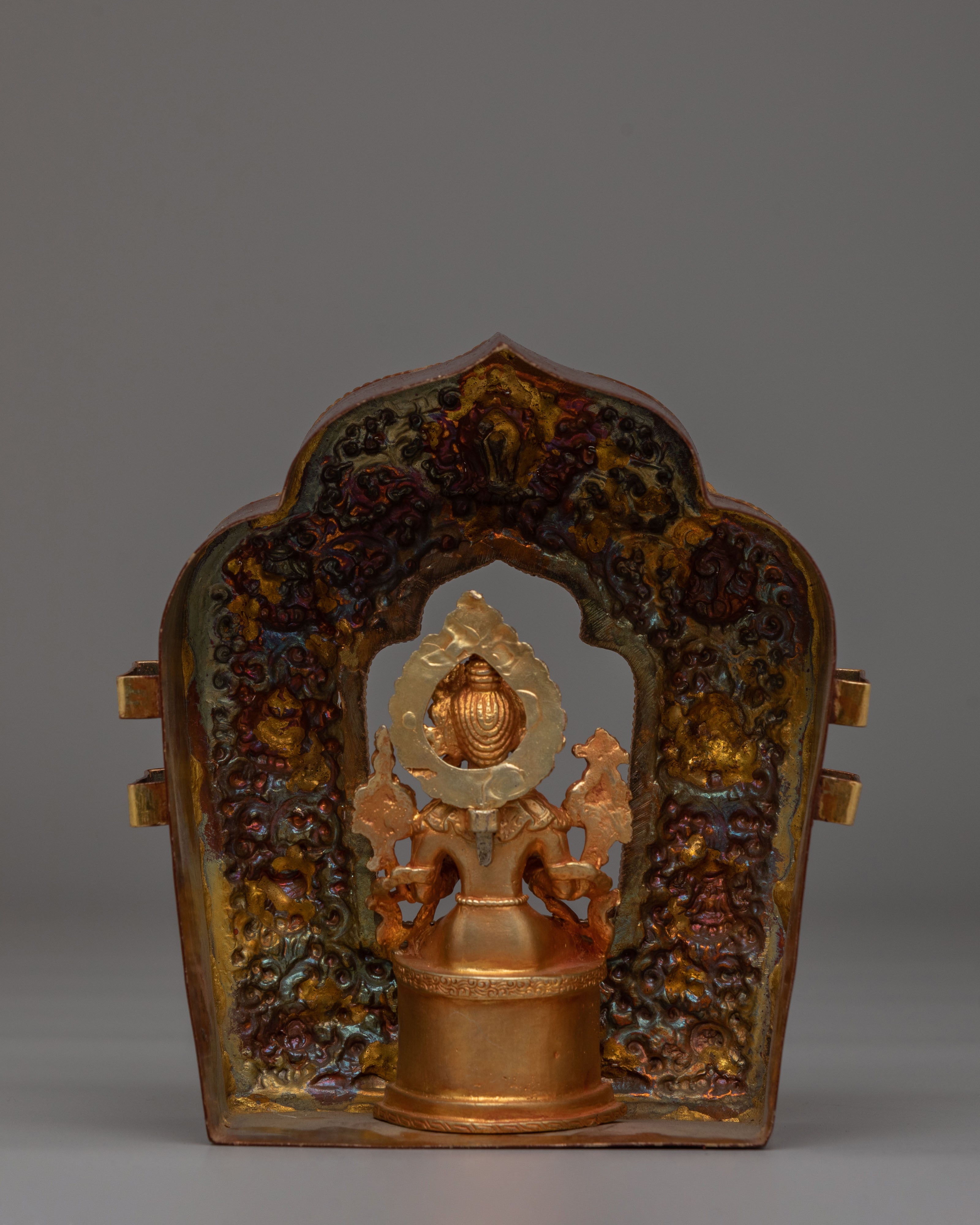 Spiritual Altar Ghau Box | Tibetan Copper Shrine
