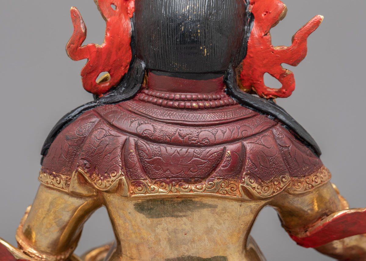 Dzambhala Statue For Home Shrine | Tibetan Wealth Deity Figurine