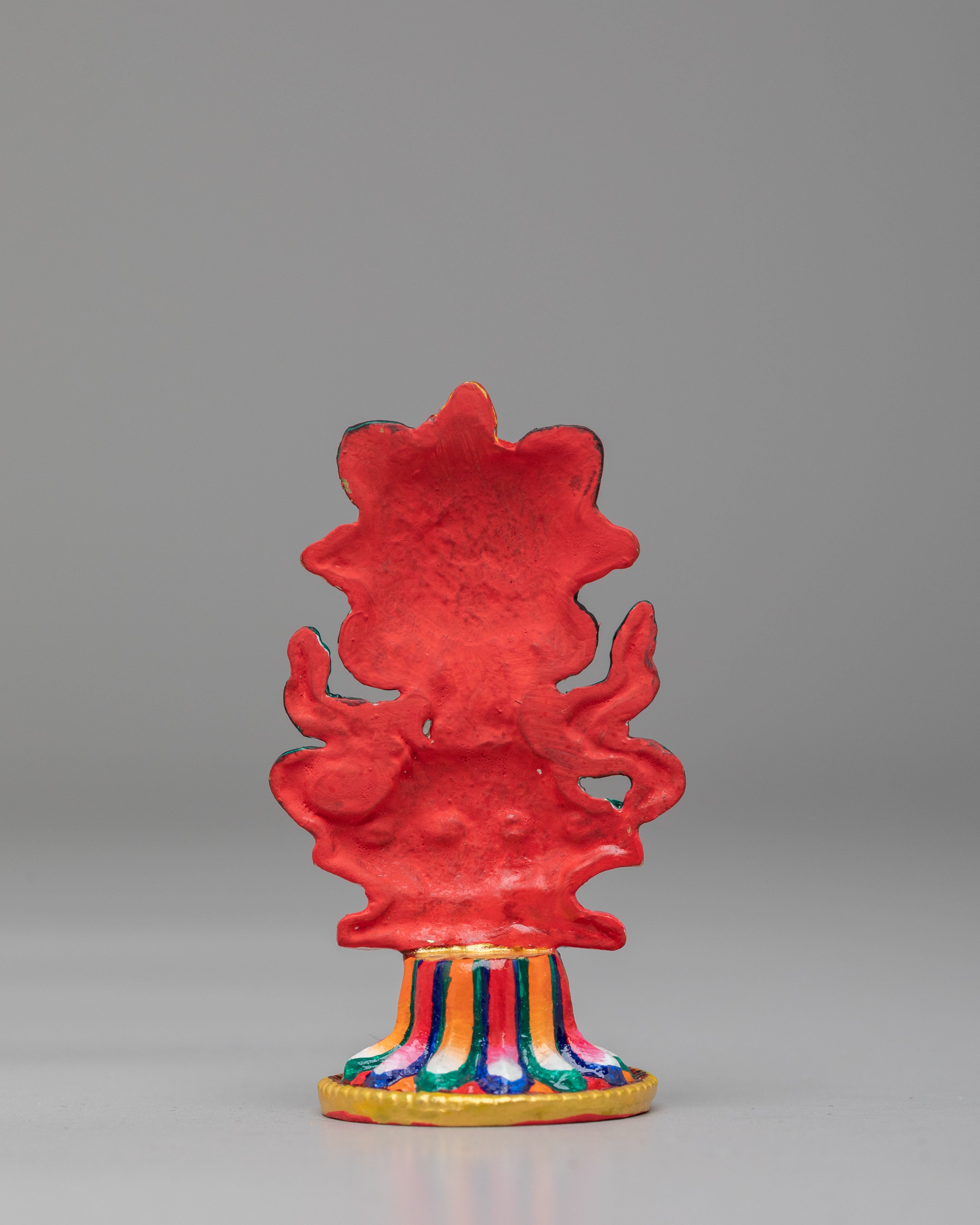 Ceremonial 8 Auspicious Symbols Sculpture | Gold & Acrylic Color
