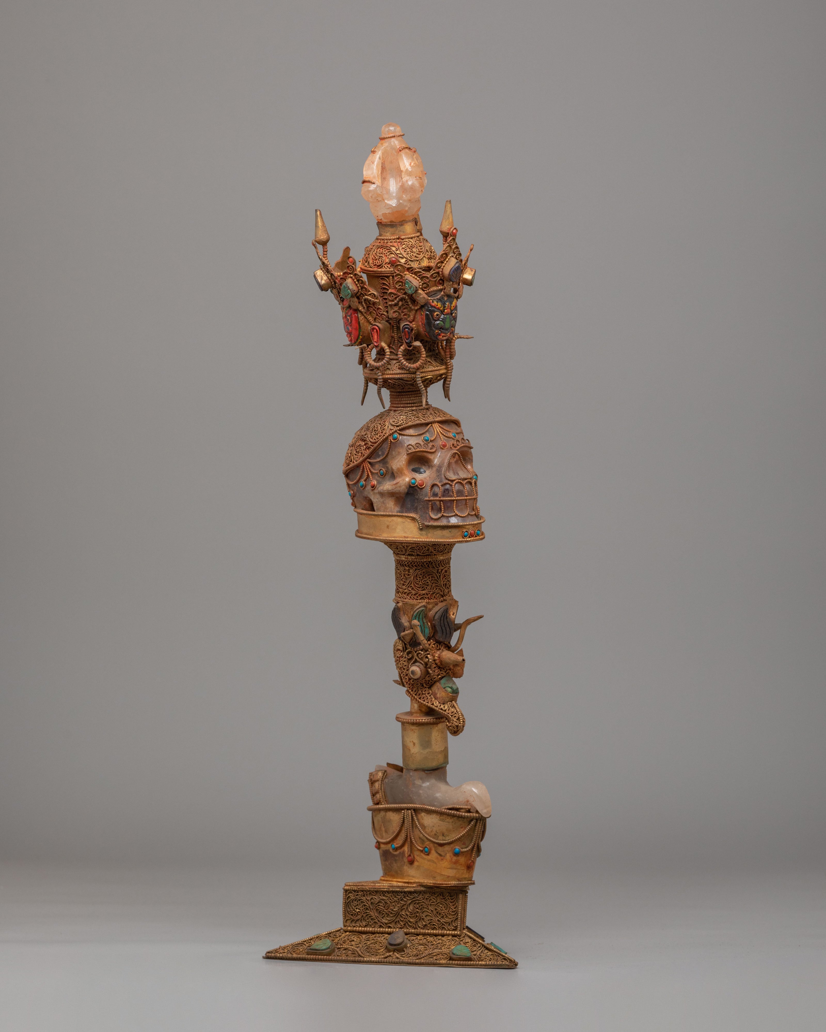 Sacred Skull Phurba For Ritual | A Symbol of Power & Transformation