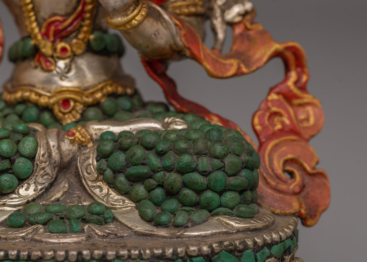 Sacred Handmade Manjushri Statue | Traditional Buddhist Artwork