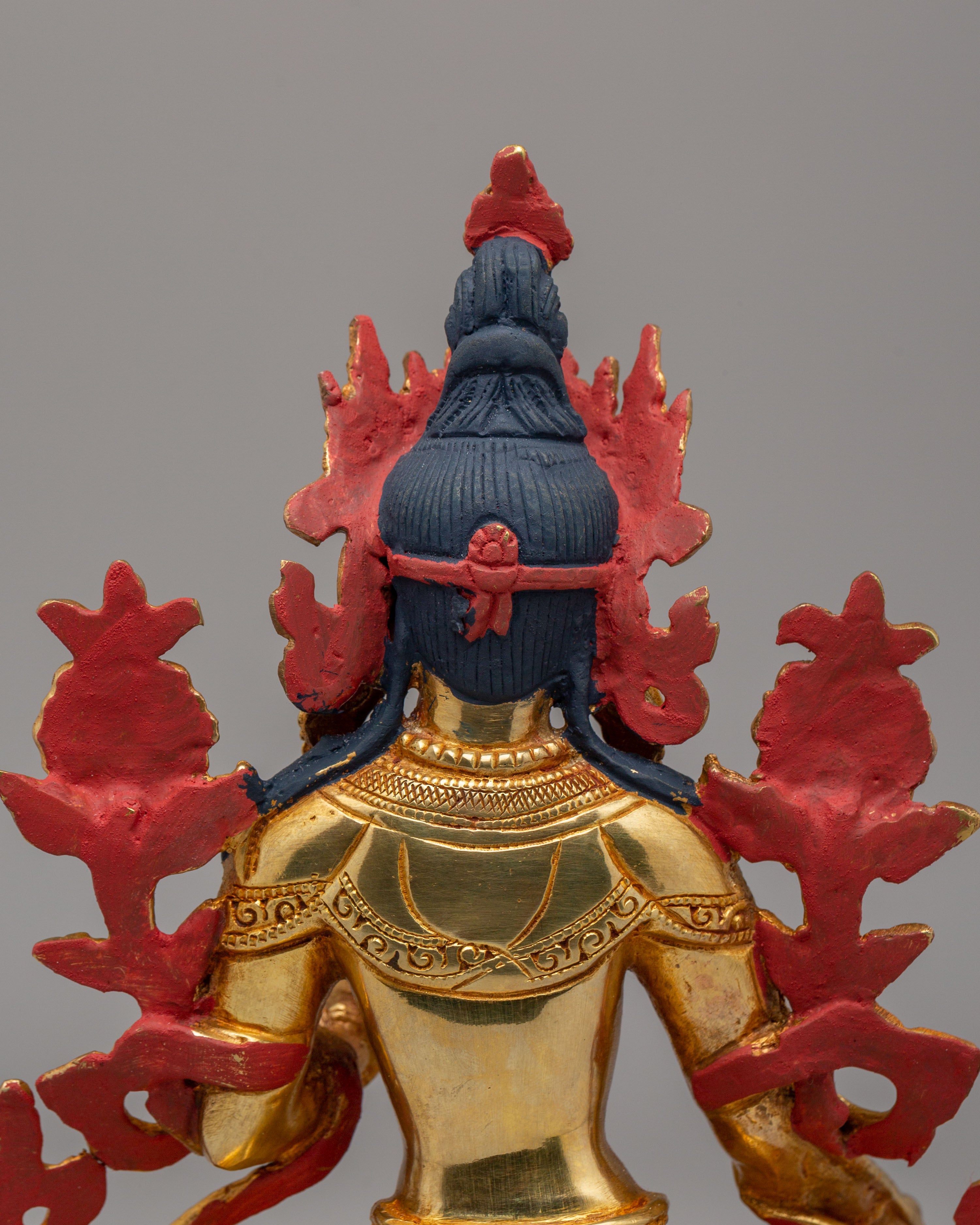 Tibetan Buddhist White Tara Statue |  24K Gold Plated Sita Tara Sculpture