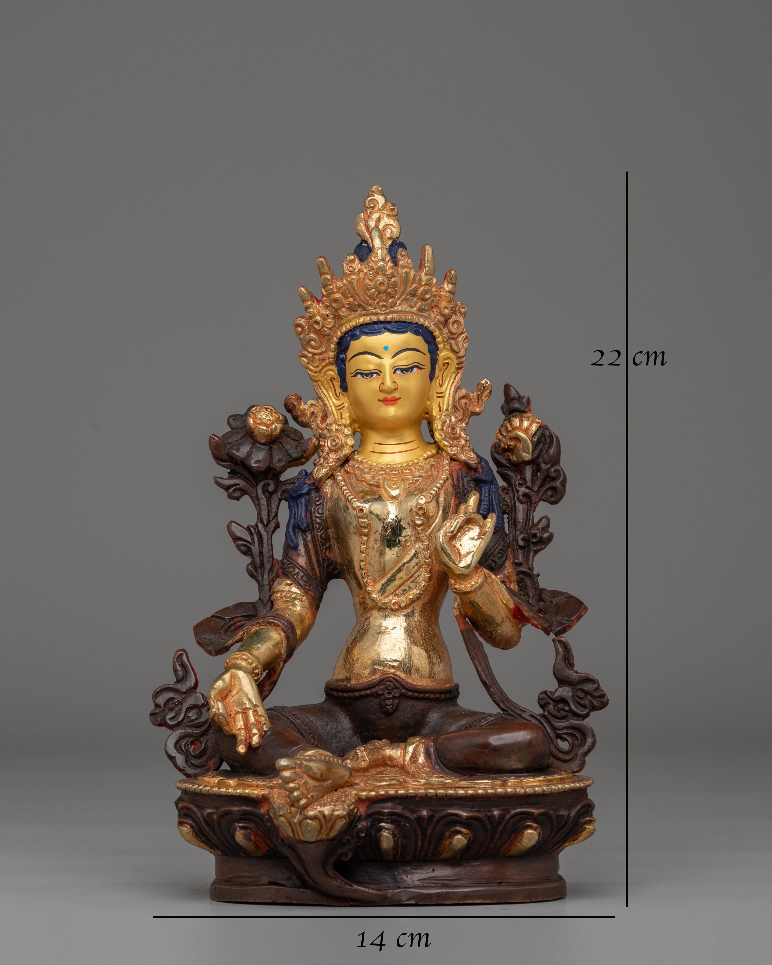 Green Tara Handcrafted Tibetan Sculpture | Himalayan Spiritual Art