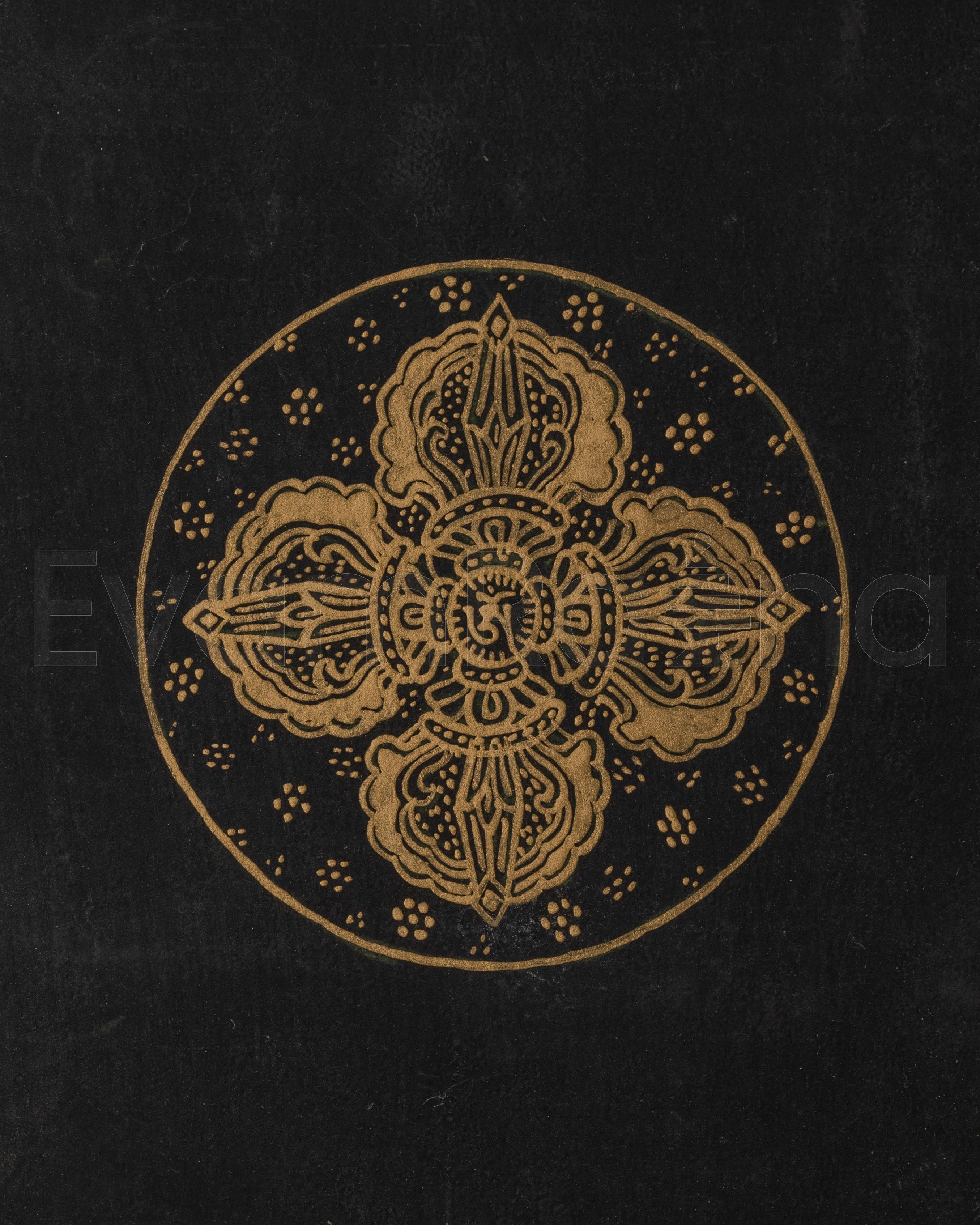 Biswo Vajra Mandala Thangka for Locket | Sacred Tibetan Art