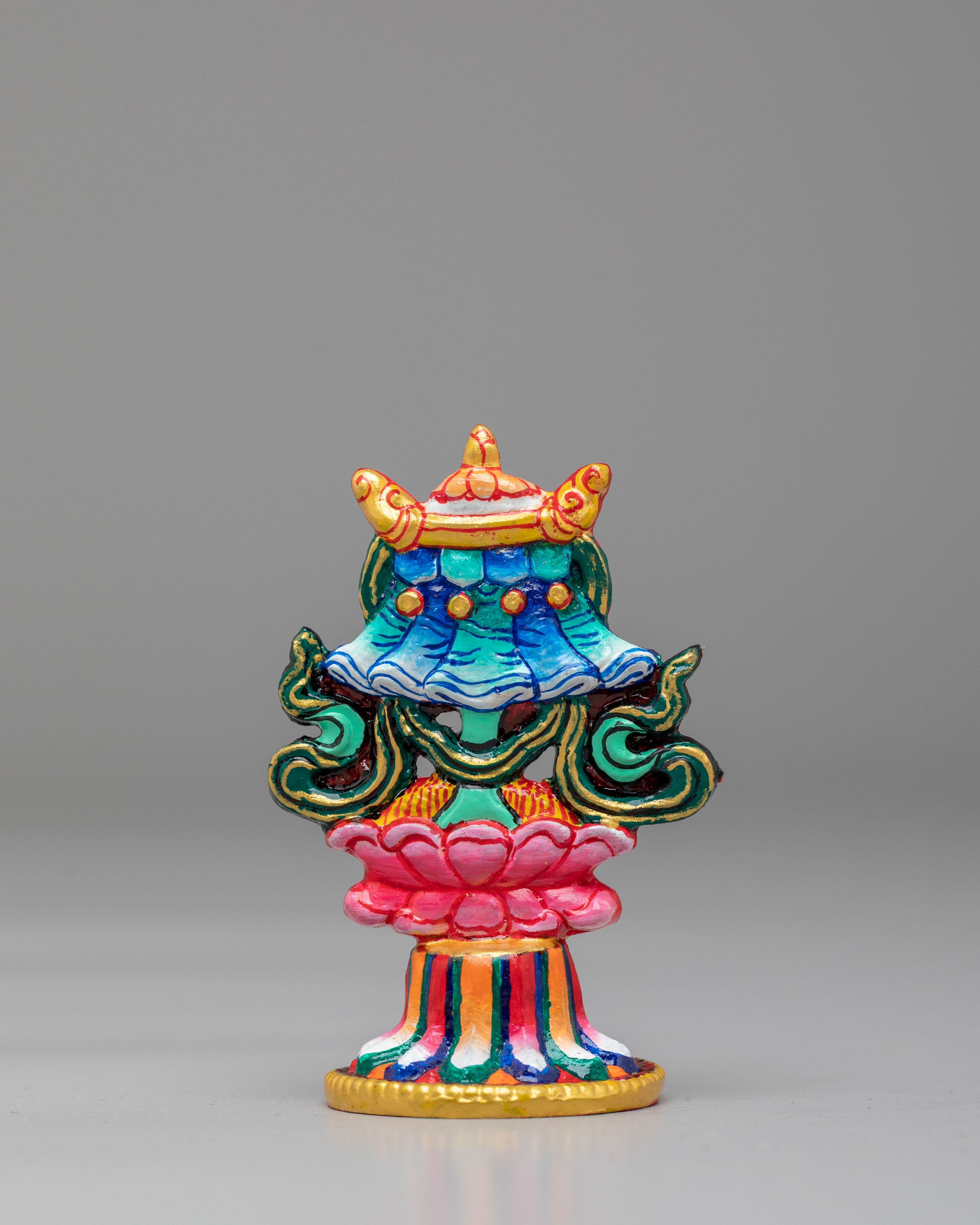 Ceremonial 8 Auspicious Symbols Sculpture | Gold & Acrylic Color