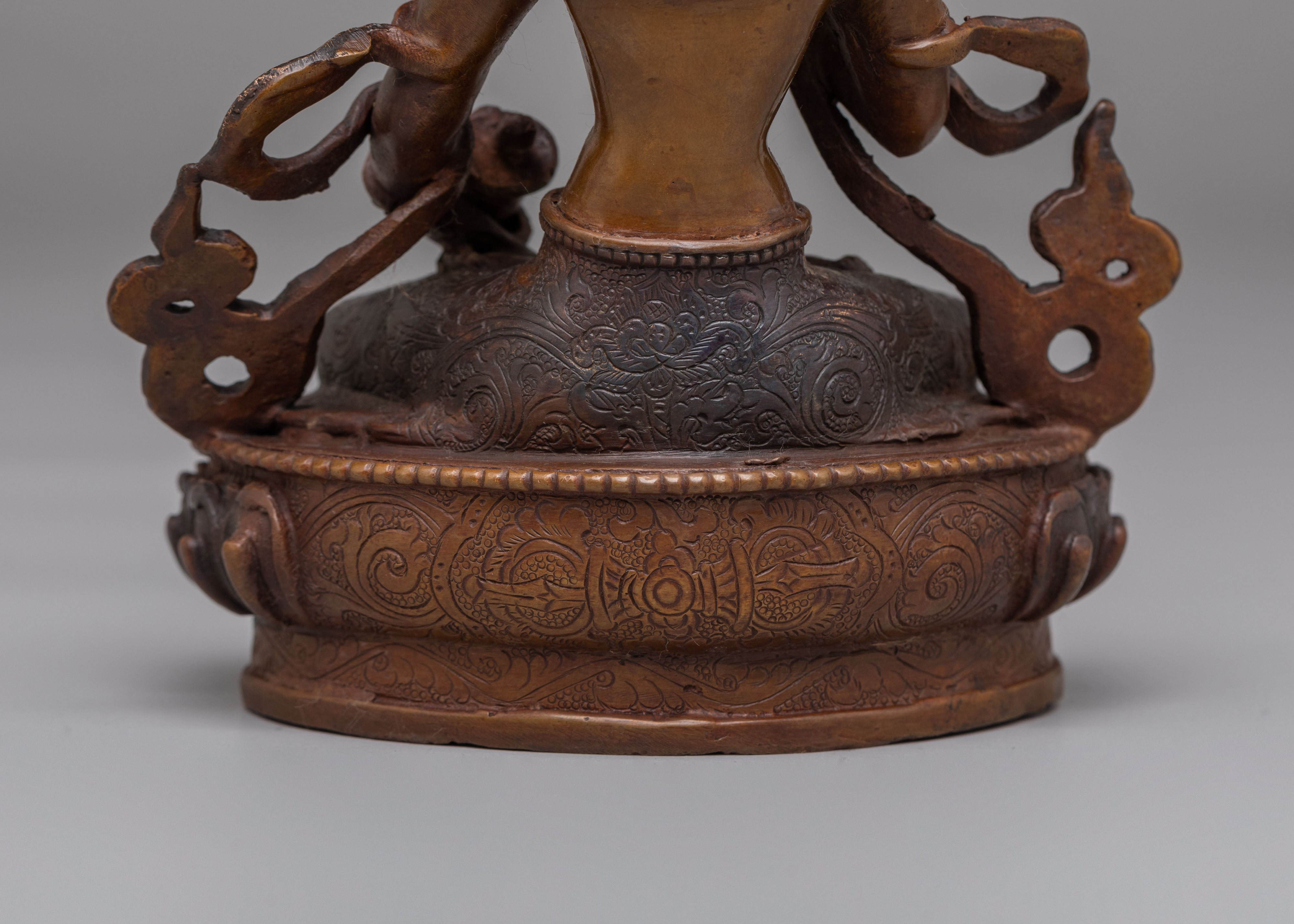 Handmade Oxidized Vajrasattva Statue | Tibetan Buddhist Art