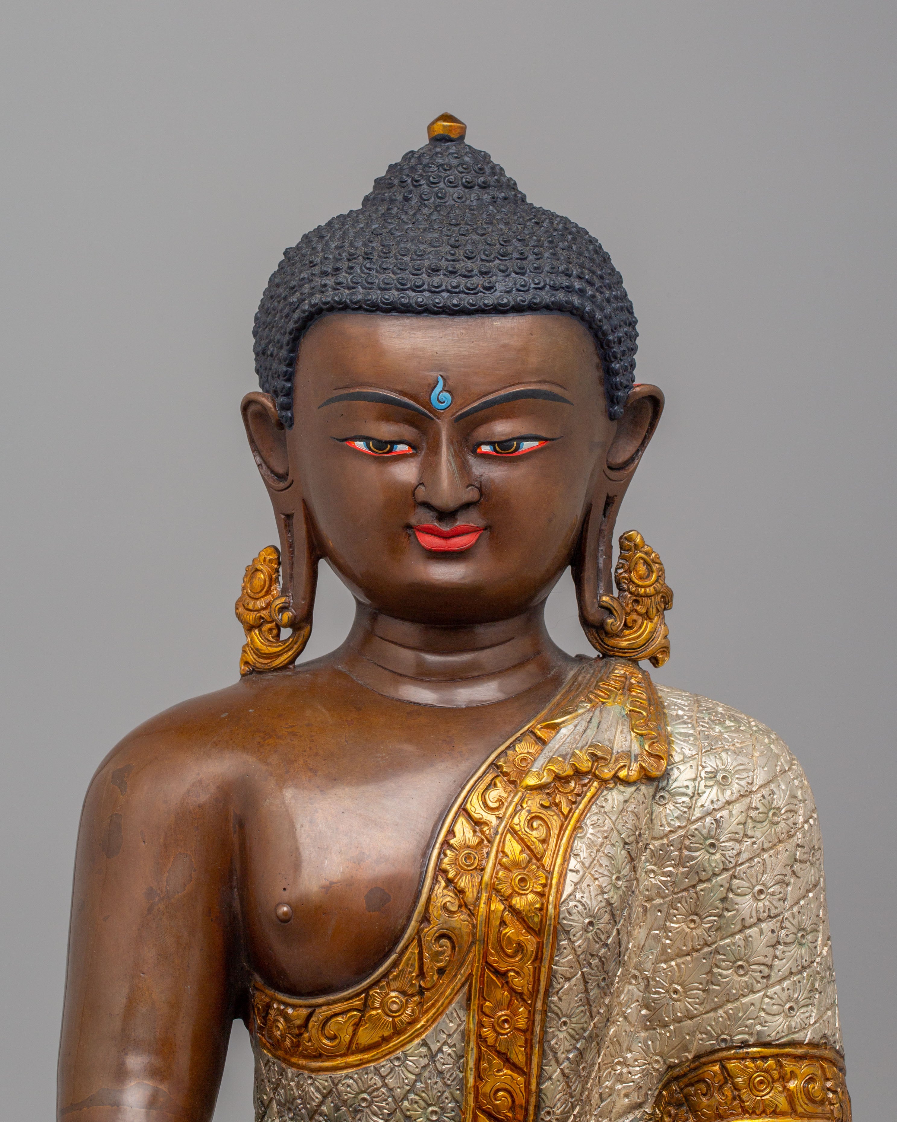 Shakyamuni Buddha Enlightenment Figure | Traditional Tibetan Buddhist Artwork