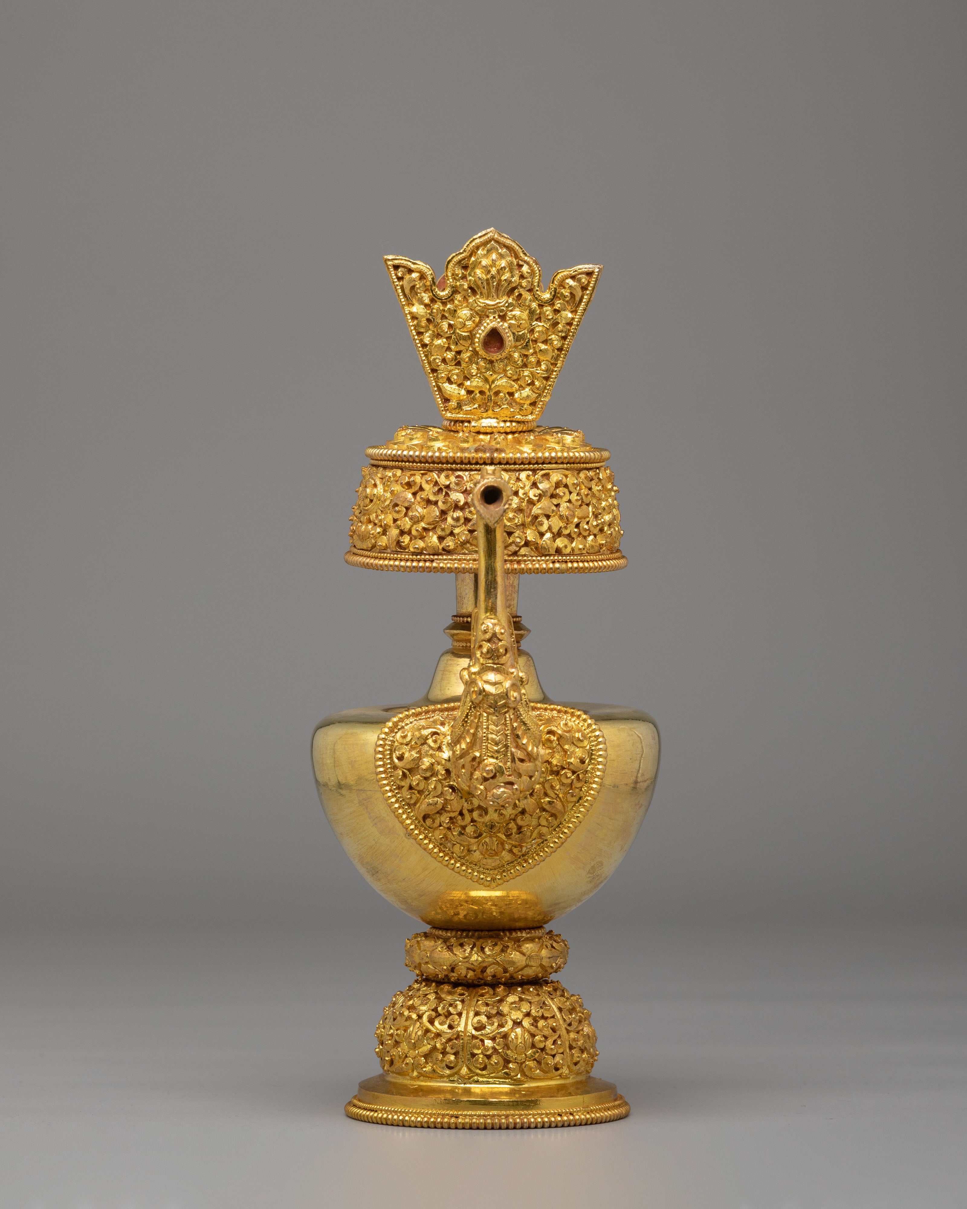 Bhumba Ritual Vessel Set | Gold Plated Copper Bhumba Set