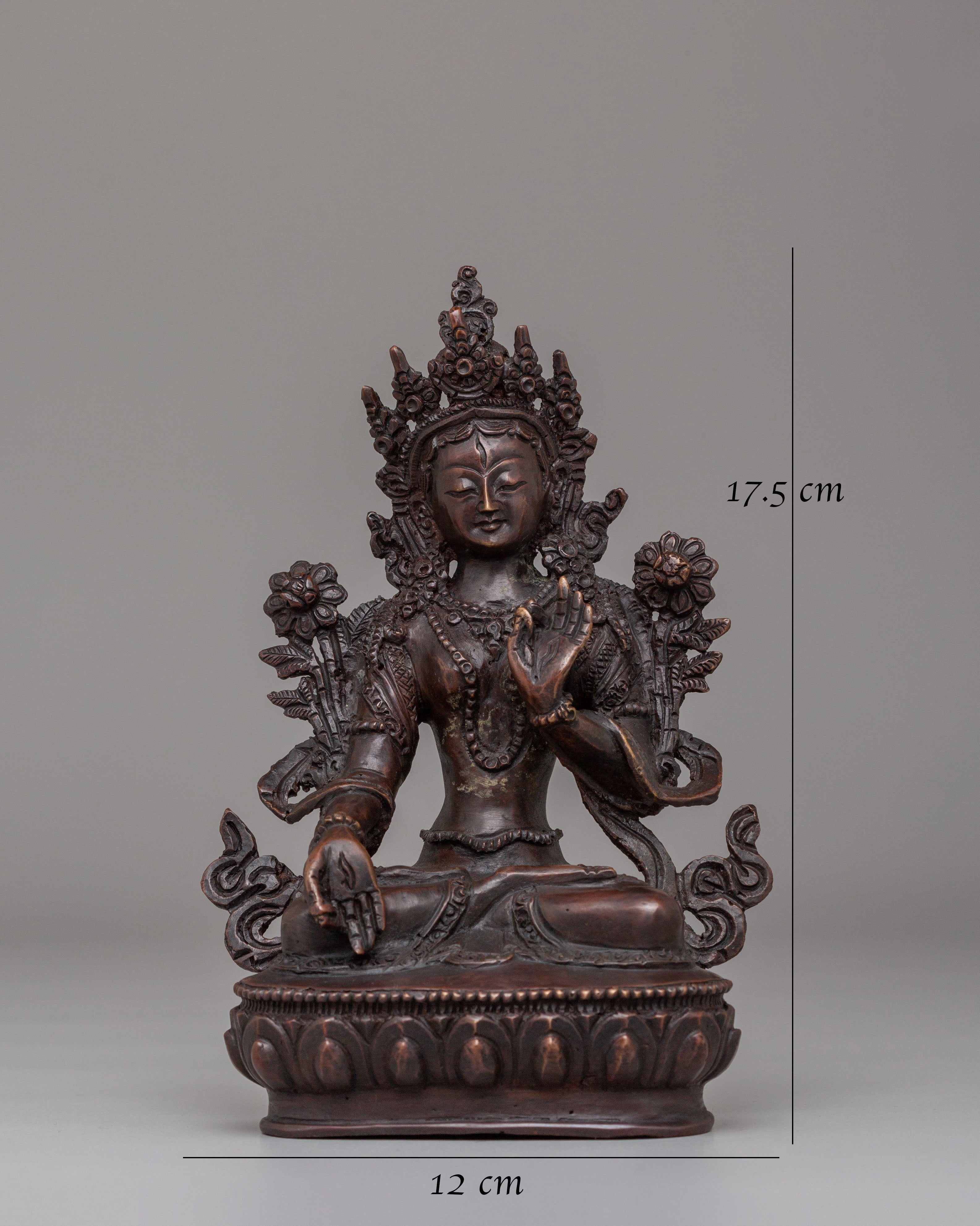 Sacred White Tara Deity Statue | Tibetan Long Life Deity