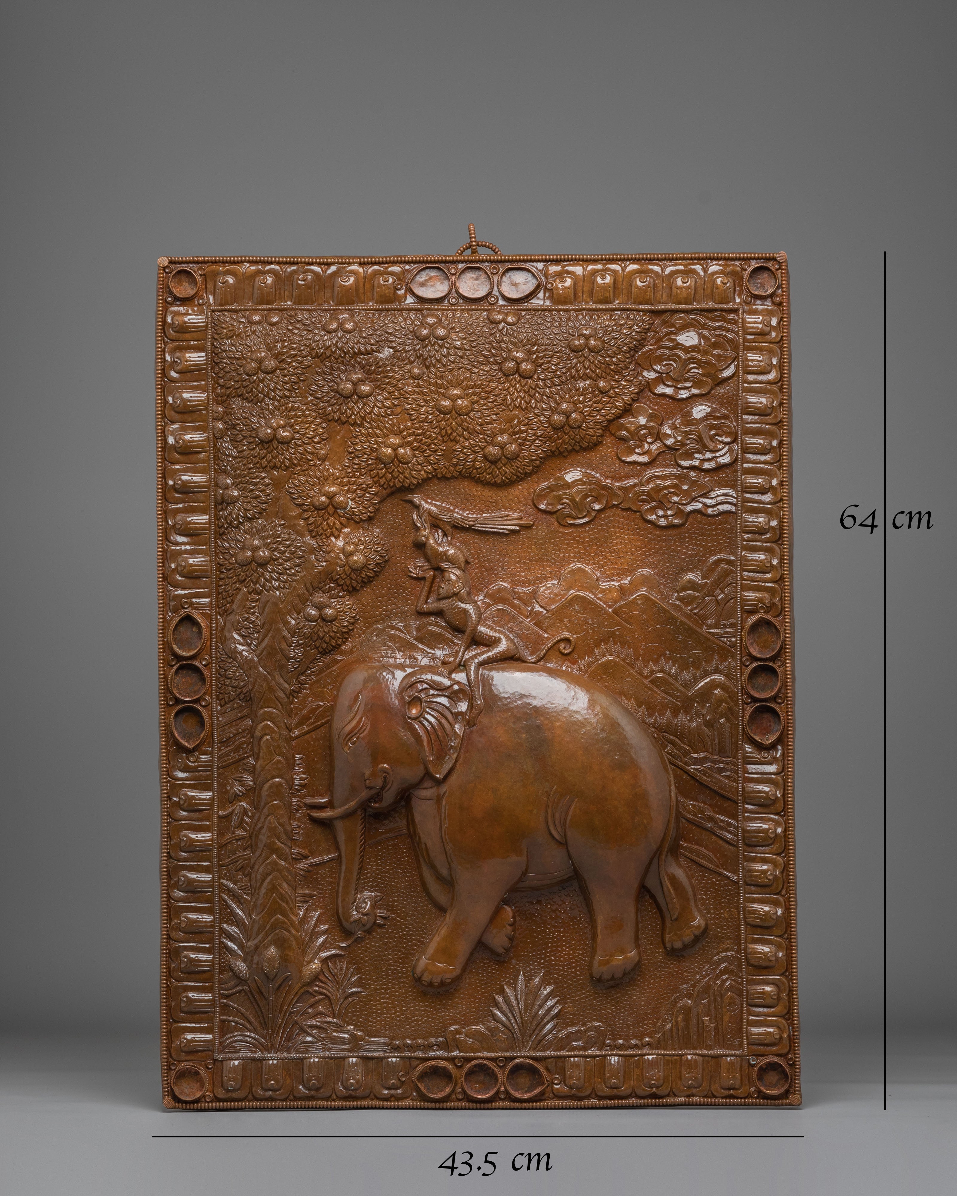 Four Harmonious Friends Wall Hanging | Oxidized Copper Body with Handcrafted Details