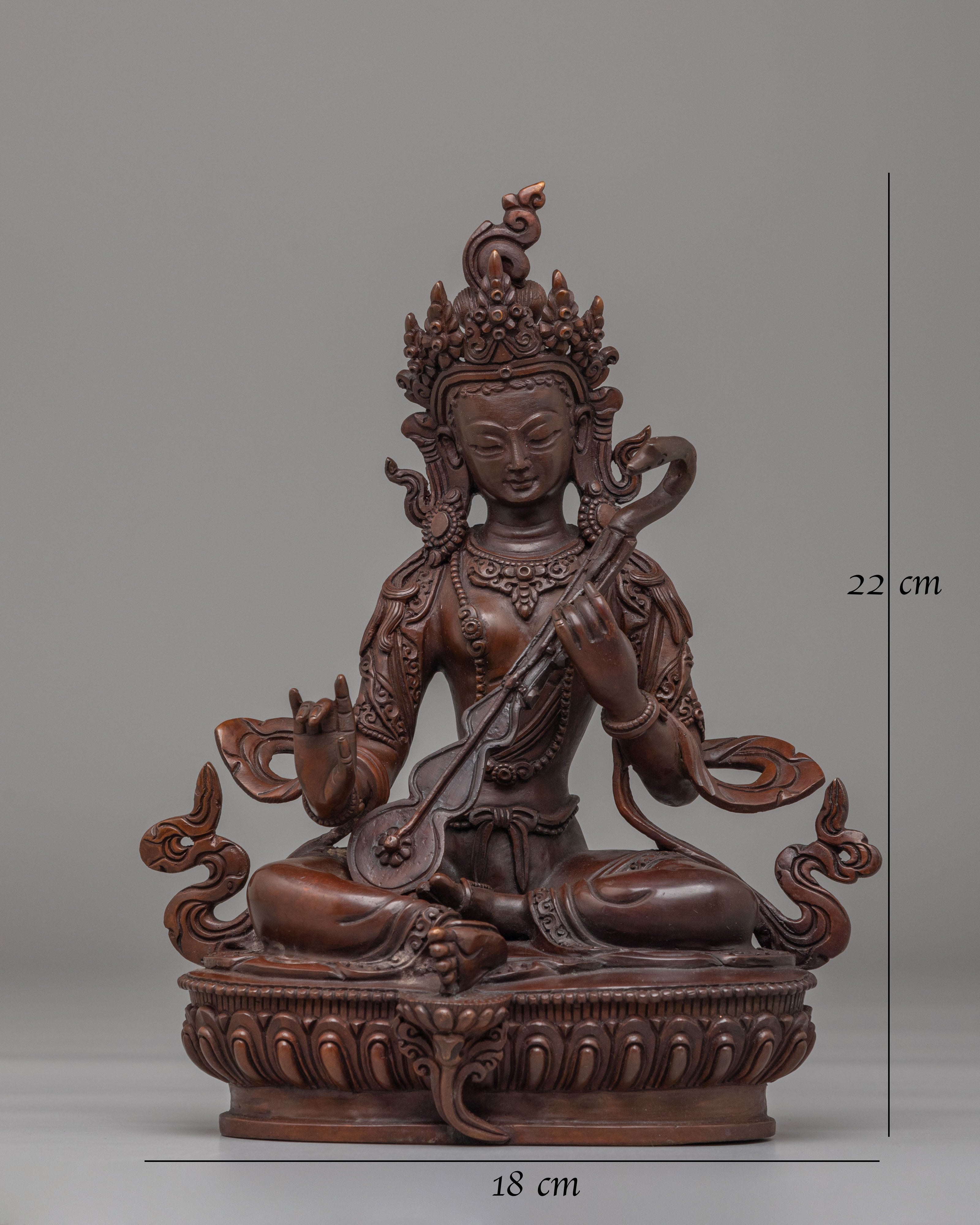 Handmade Goddess Saraswati Statue | Goddess of Wisdom