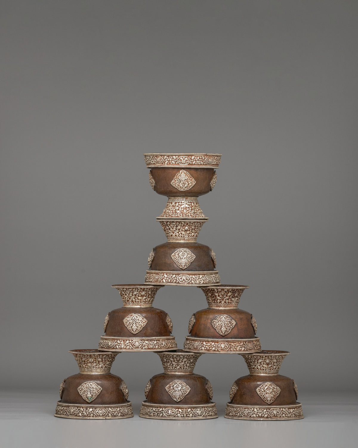Handcrafted Himalayan Offering Bowl Set | Spiritual Home Decor