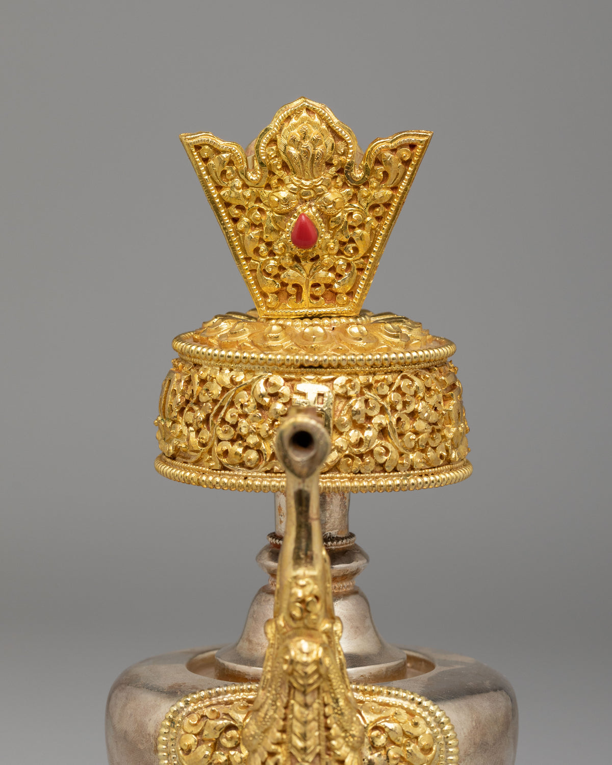 Spiritual Handcrafted Ritual Bhumba Set | Gold and Silver Plated Bhumba