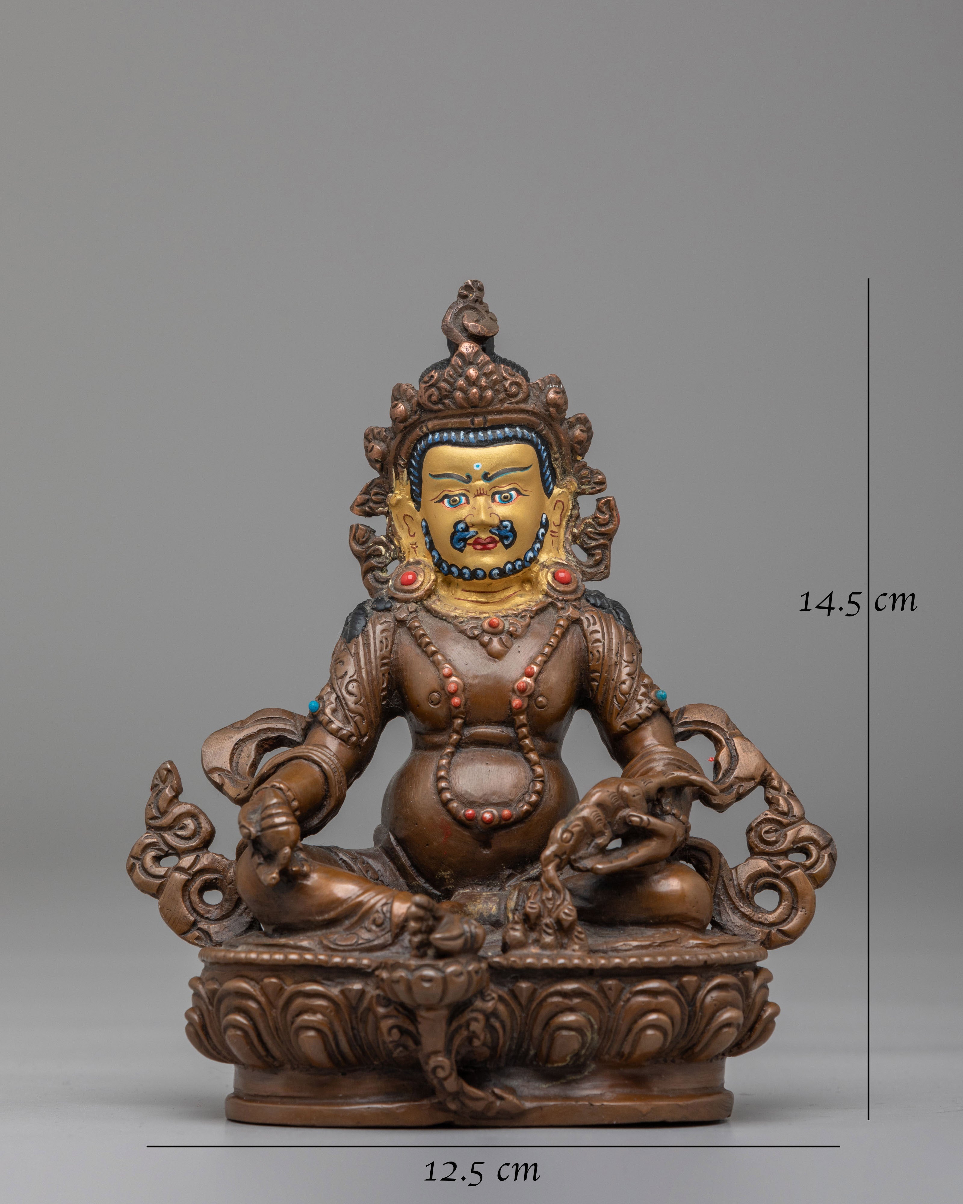 Traditional Dzambhala Sculpture | Wealth Deity Statue