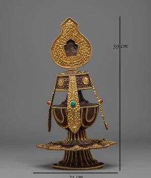 Gold Plated Chegumba for Offering | Symbol of Abundance