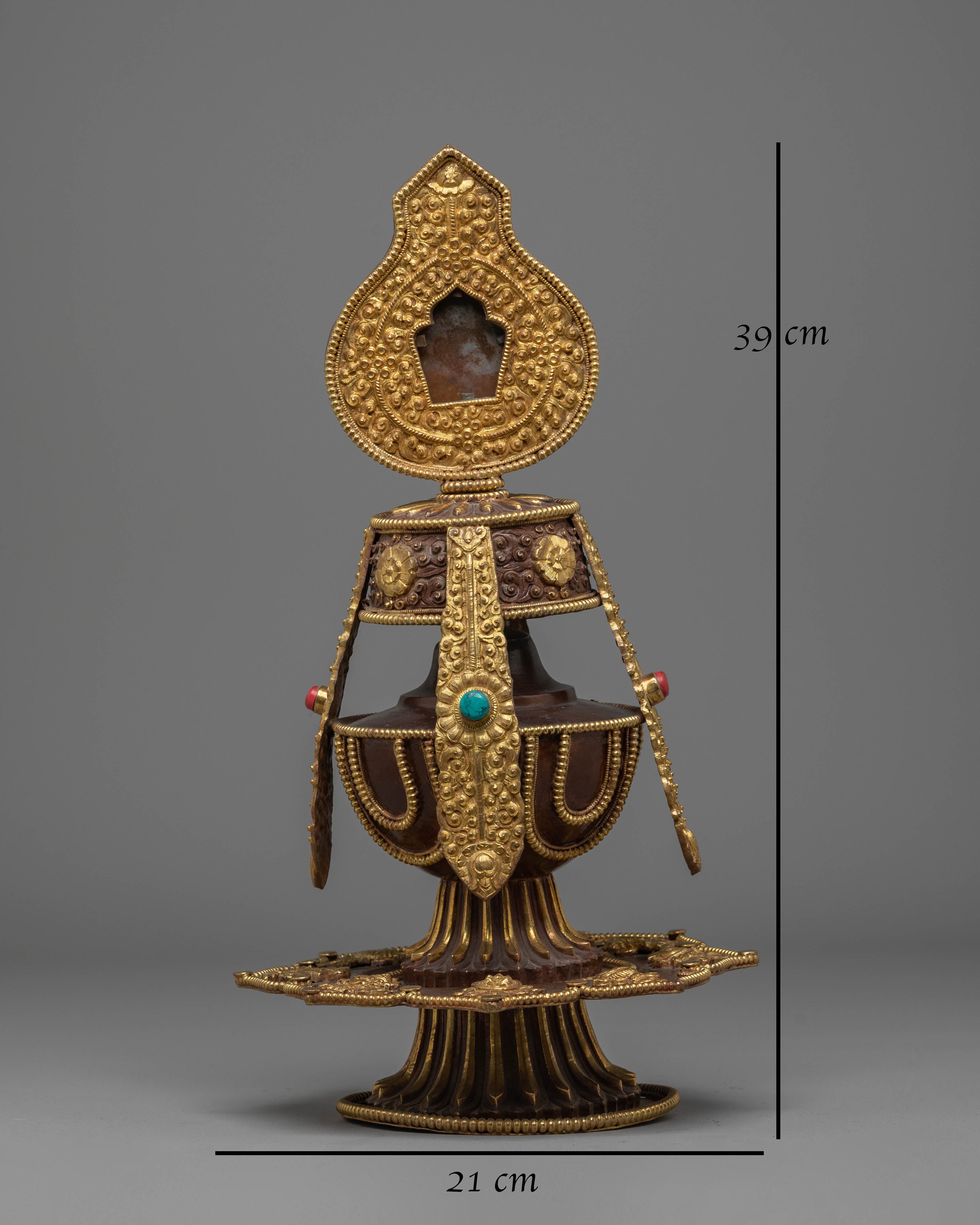 Gold Plated Chegumba for Offering | Symbol of Abundance