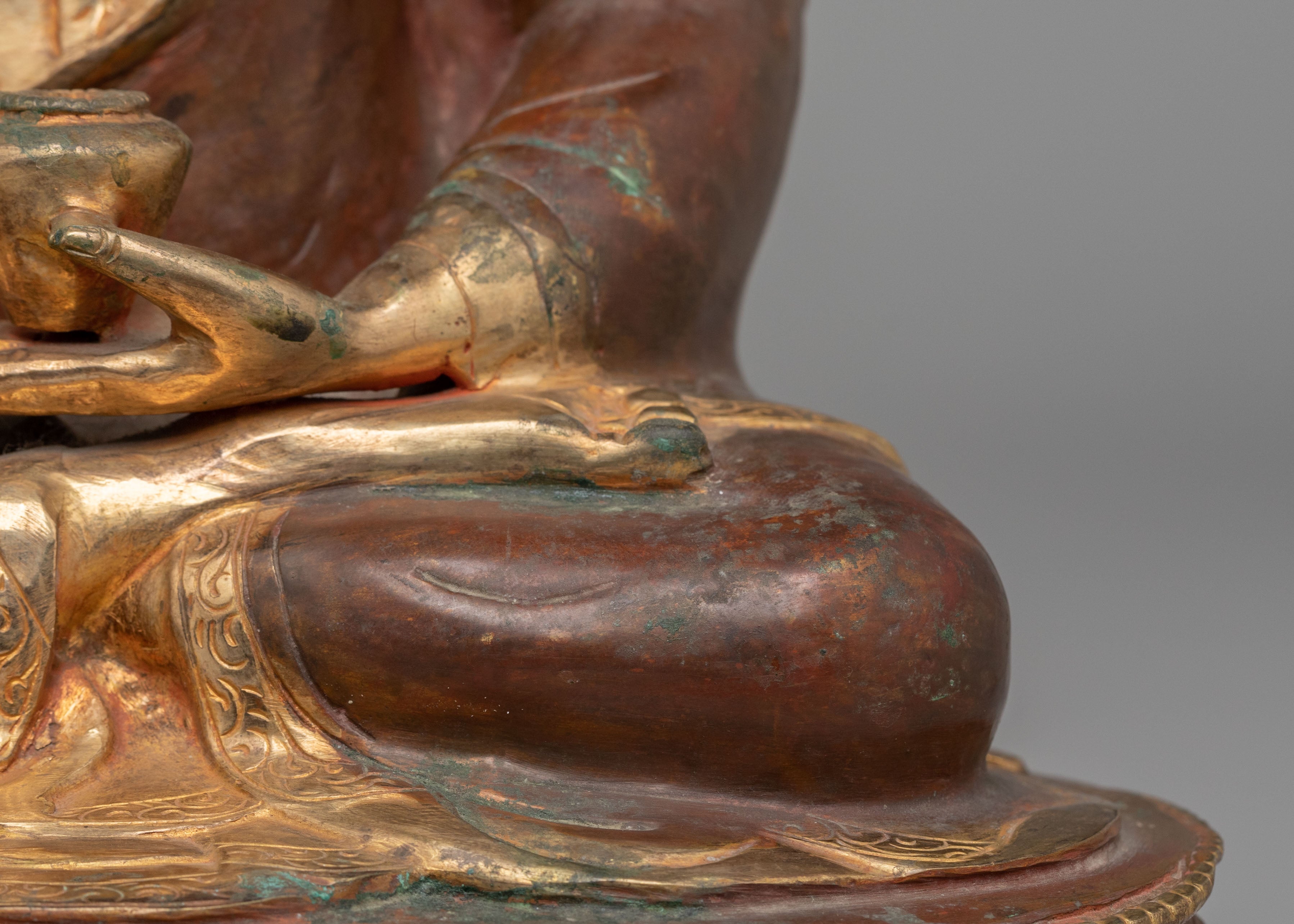 24K Gold Plated Shakyamuni Buddha Statue | Himalayan Buddhist Art
