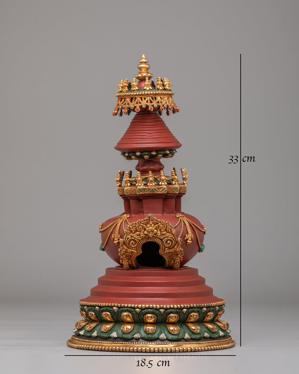 Traditional Altar Kadampa Chorten | Spiritual Decor for Meditation Spaces