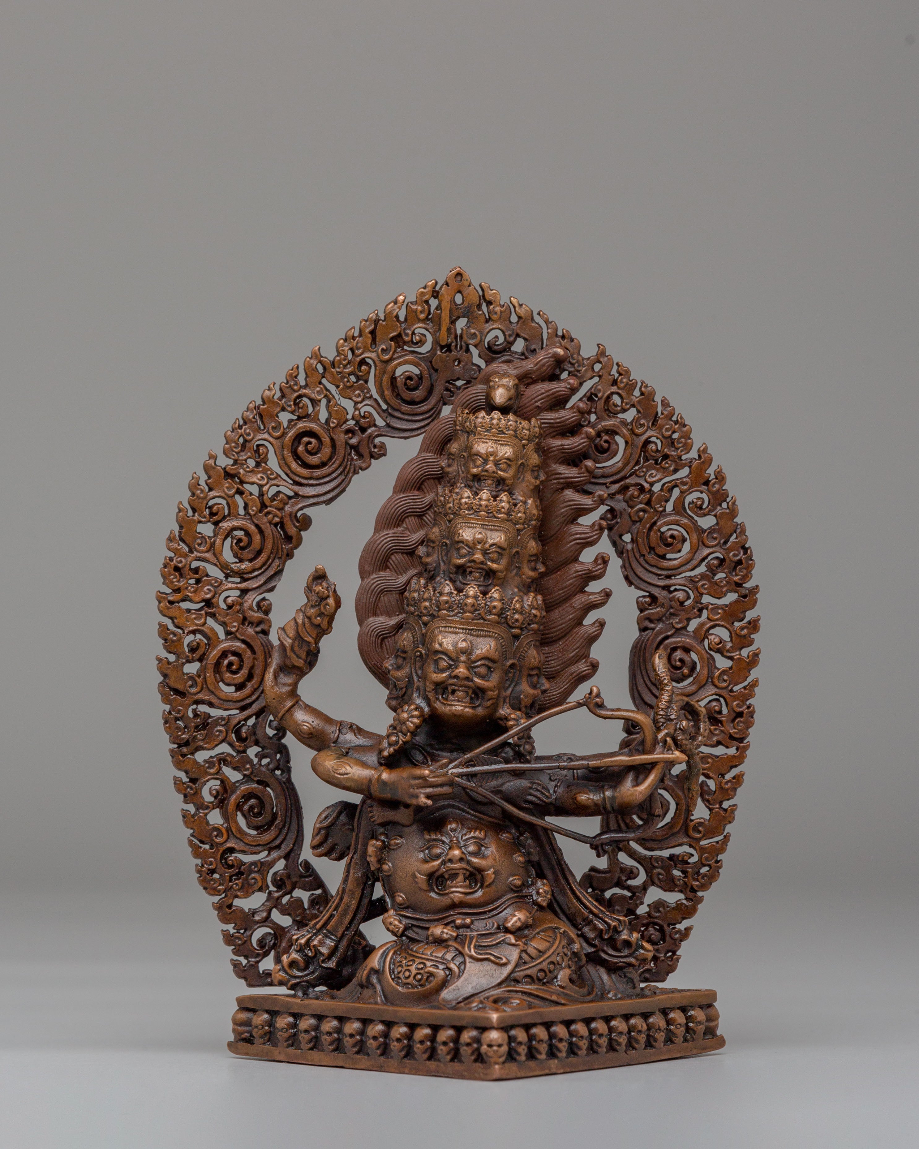 Handmade Three Nyingma Protectors | Rahula Dorje Legpa Ekajati Statue